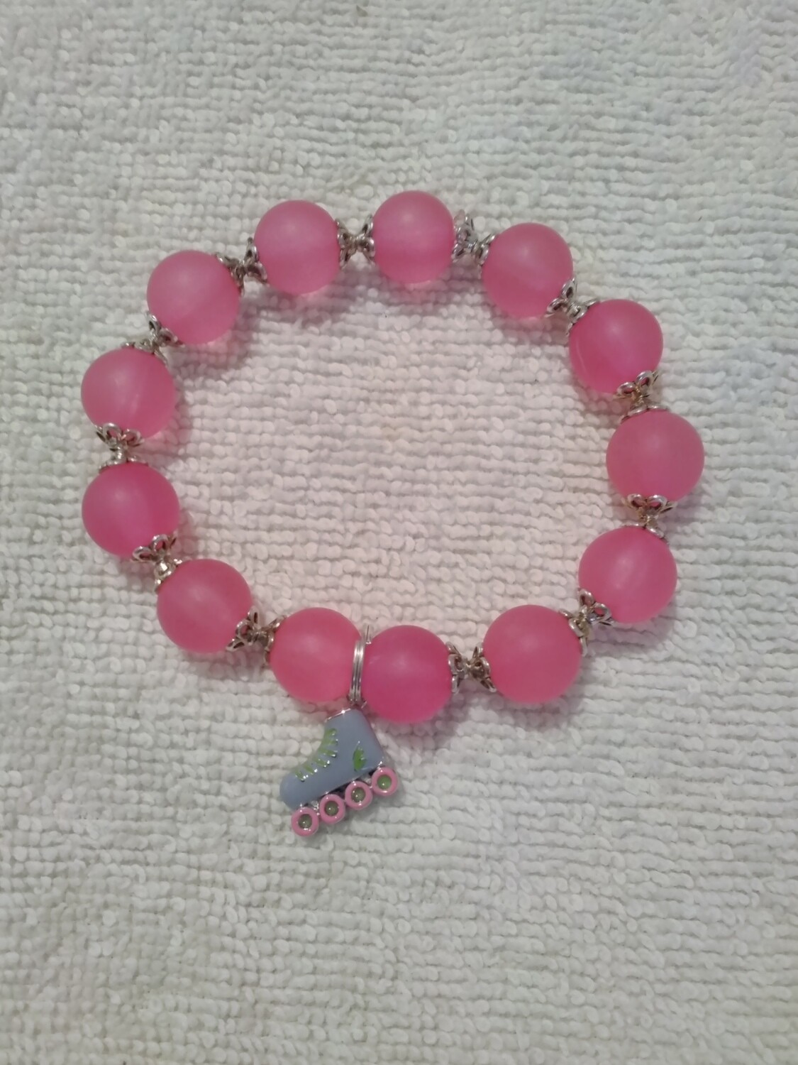 Roller Skate Charm Beaded Bracelet