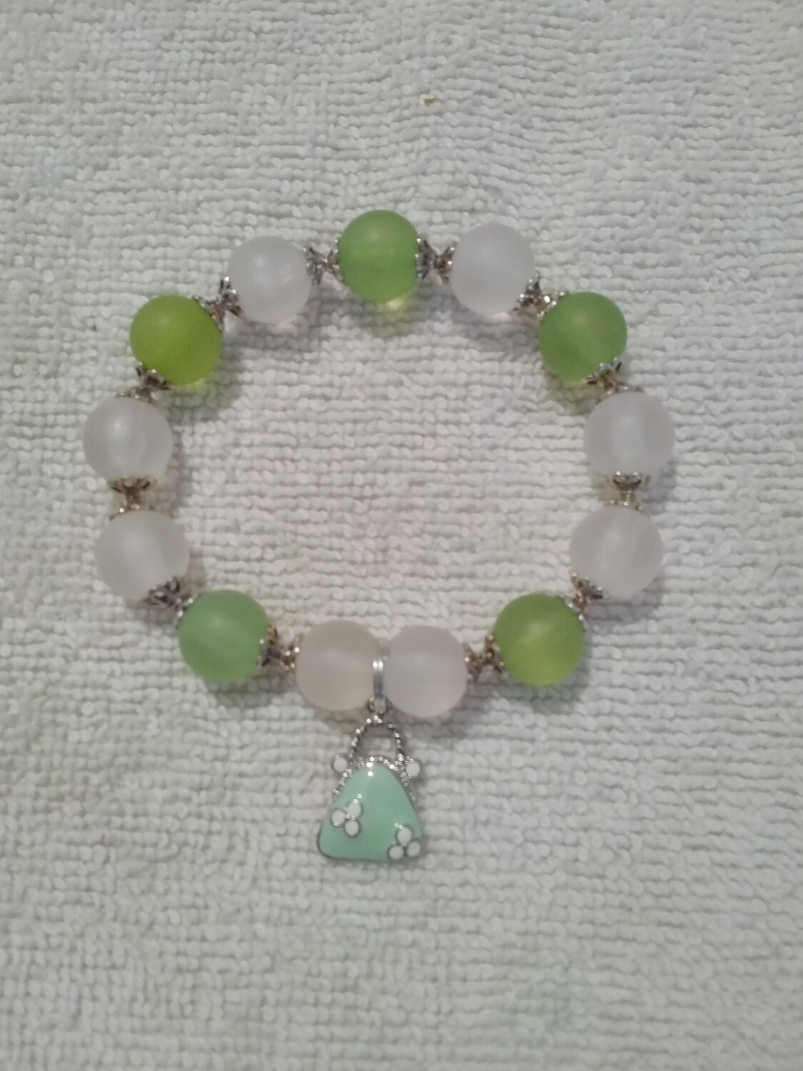 Purse Charm Beaded Bracelet