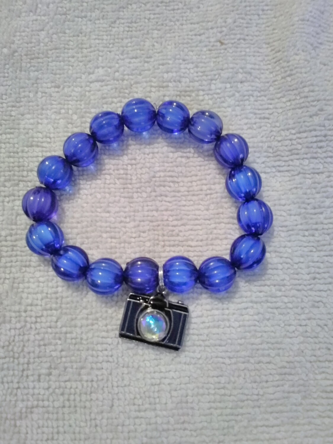 Camera Charm Beaded Bracelet