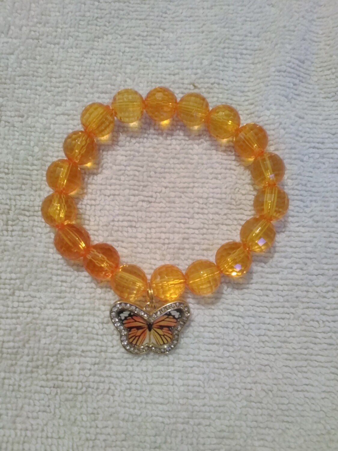 Butterfly Charm Beaded Bracelet