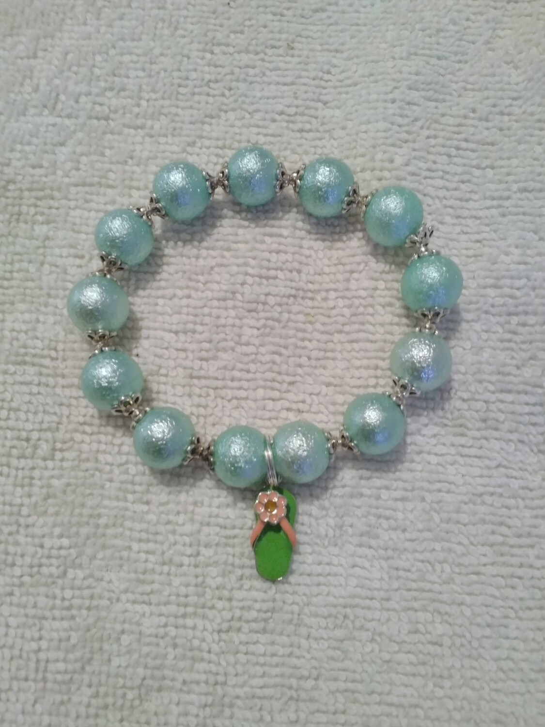 Flip Flop Charm Beaded Bracelet