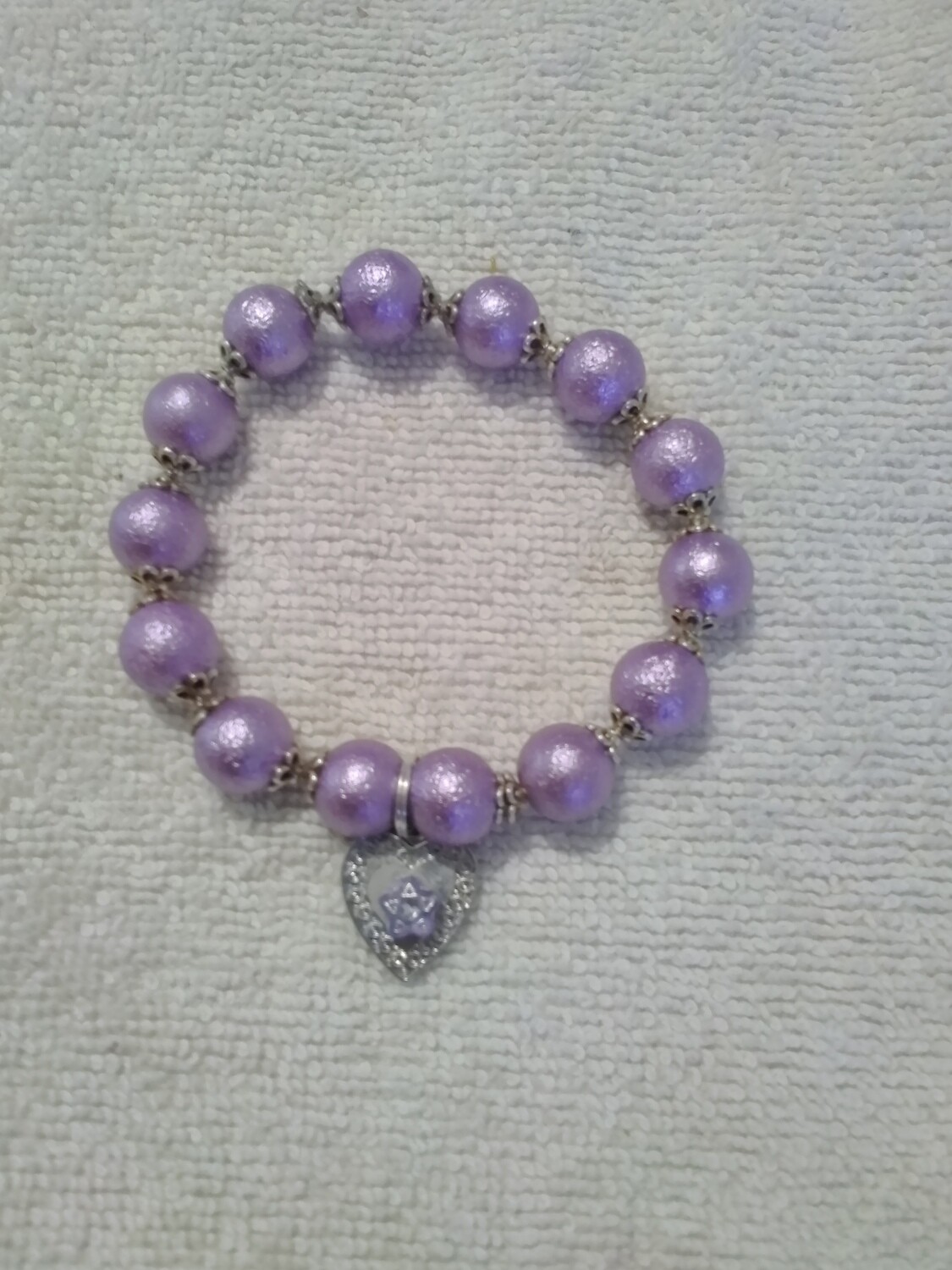 Heart Charm Beaded Bracelet