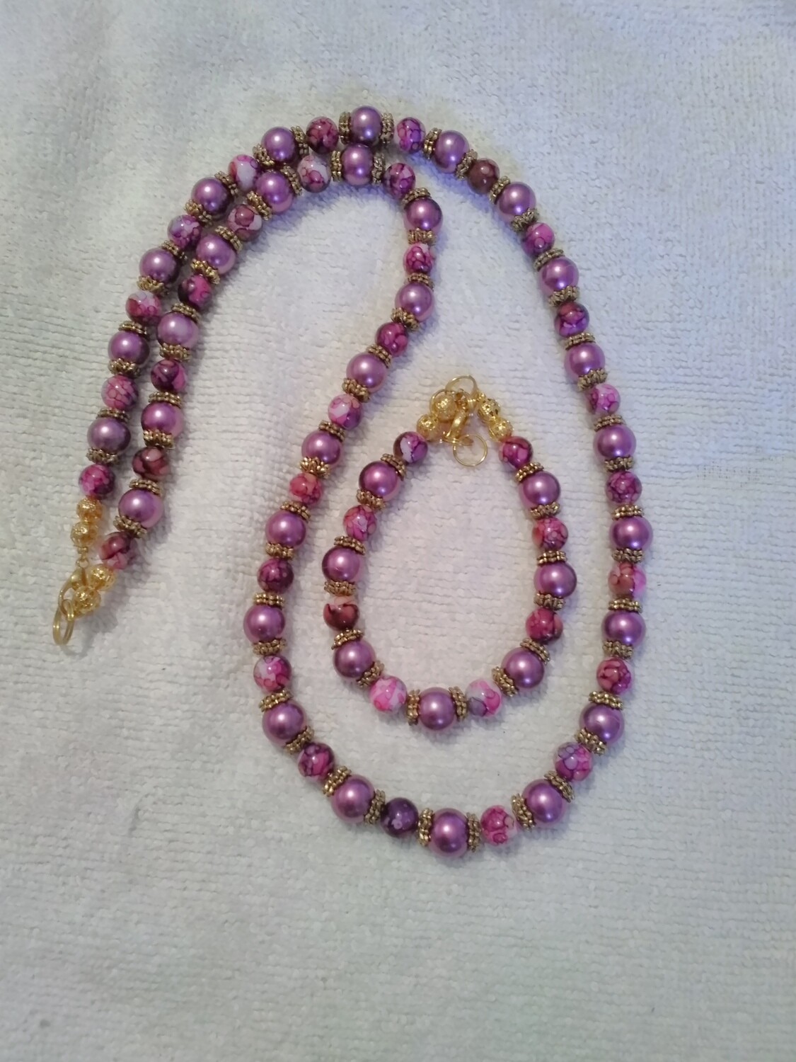 Wine Beaded Jewelry Set