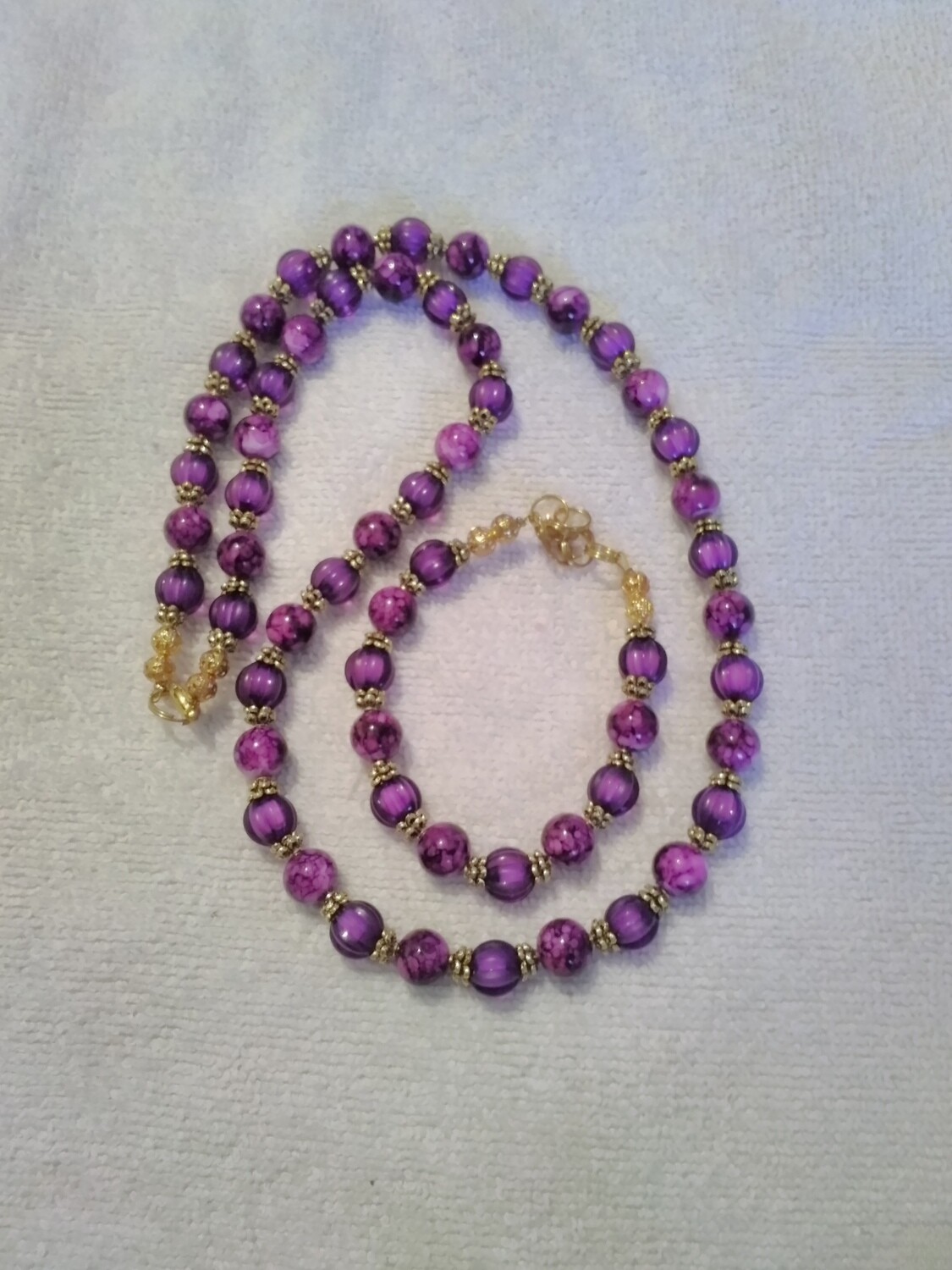 Wine Beaded Jewelry Set