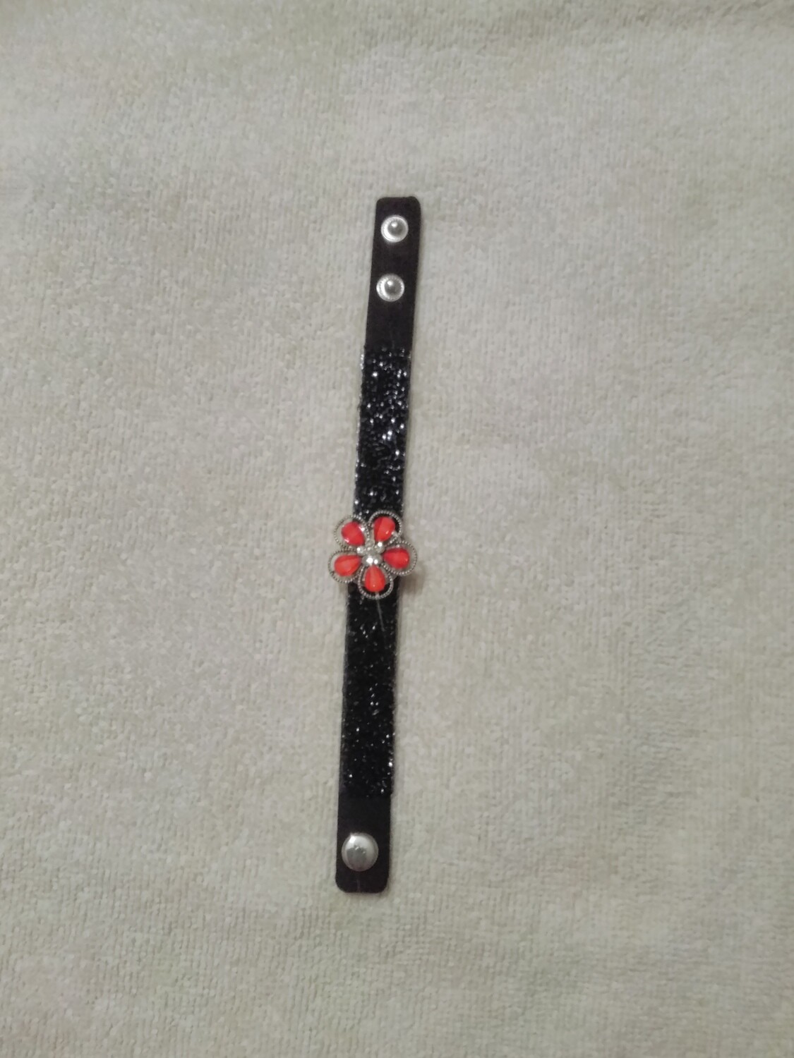 Black Snap Button Bracelet