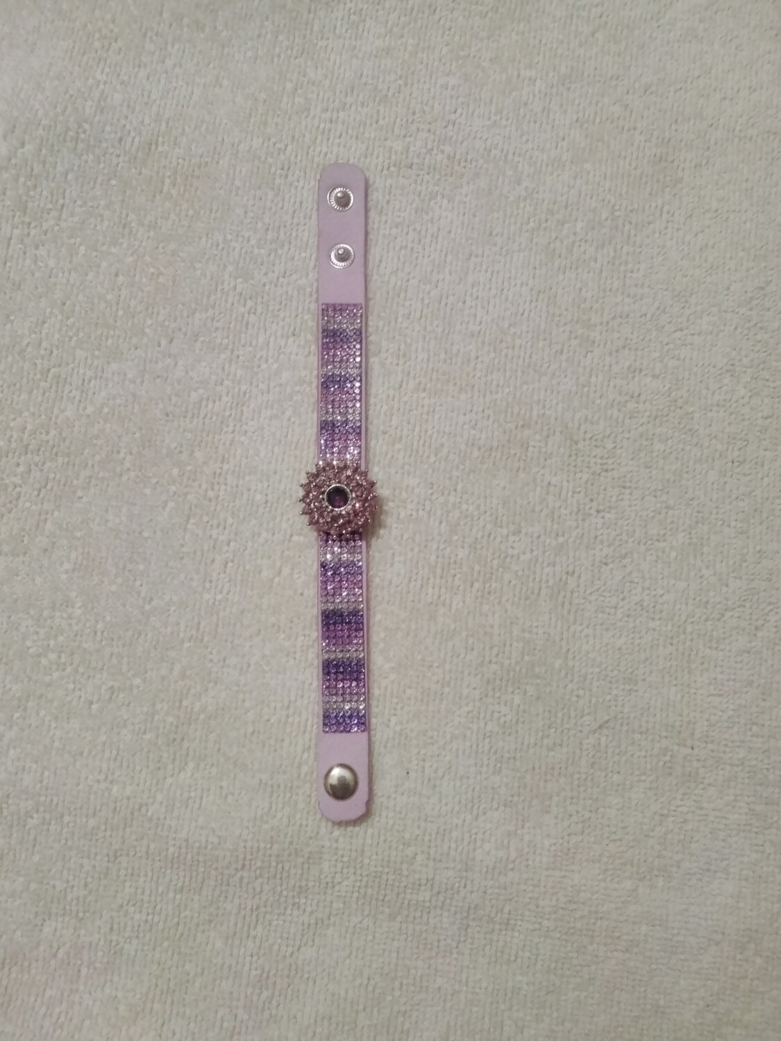 Purple Snap Button Bracelet