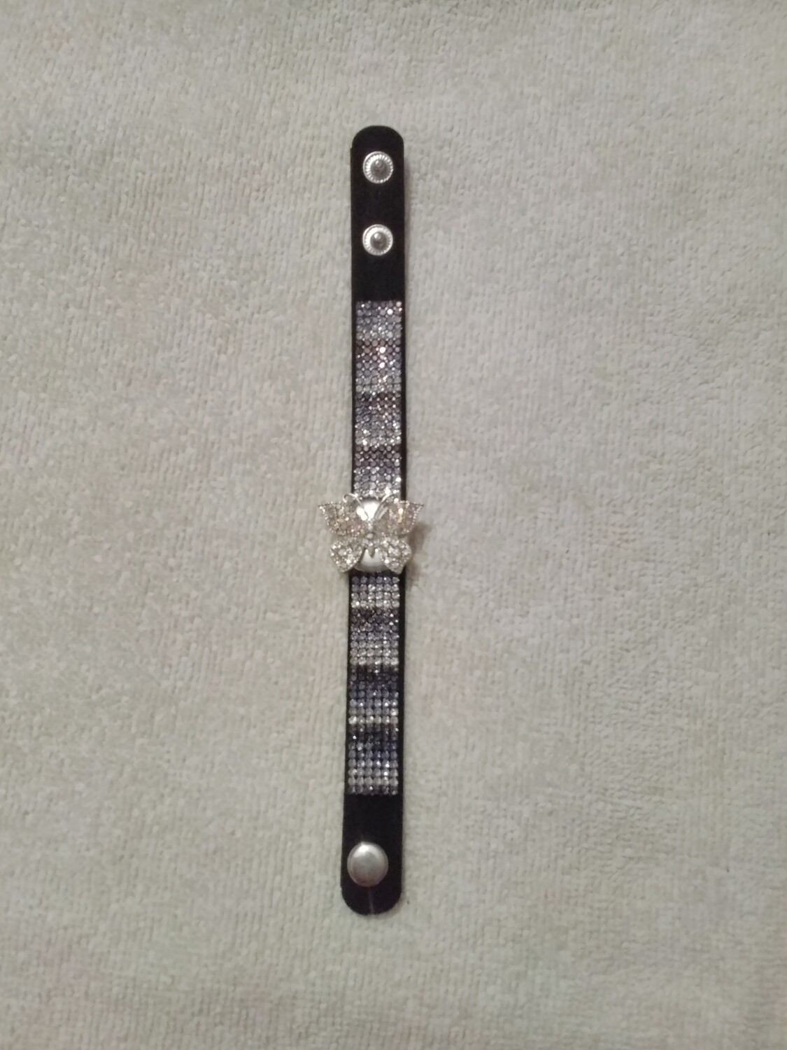 Black Snap Button Bracelet