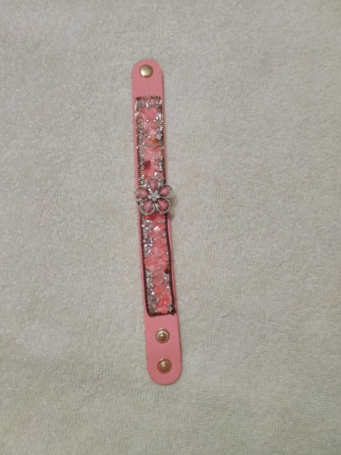 Pink Snap Button Bracelet