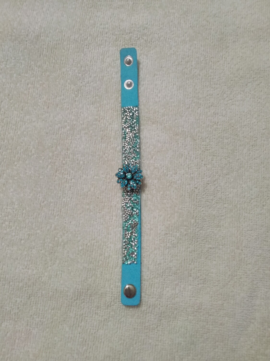 Turquoise Snap Button Bracelet