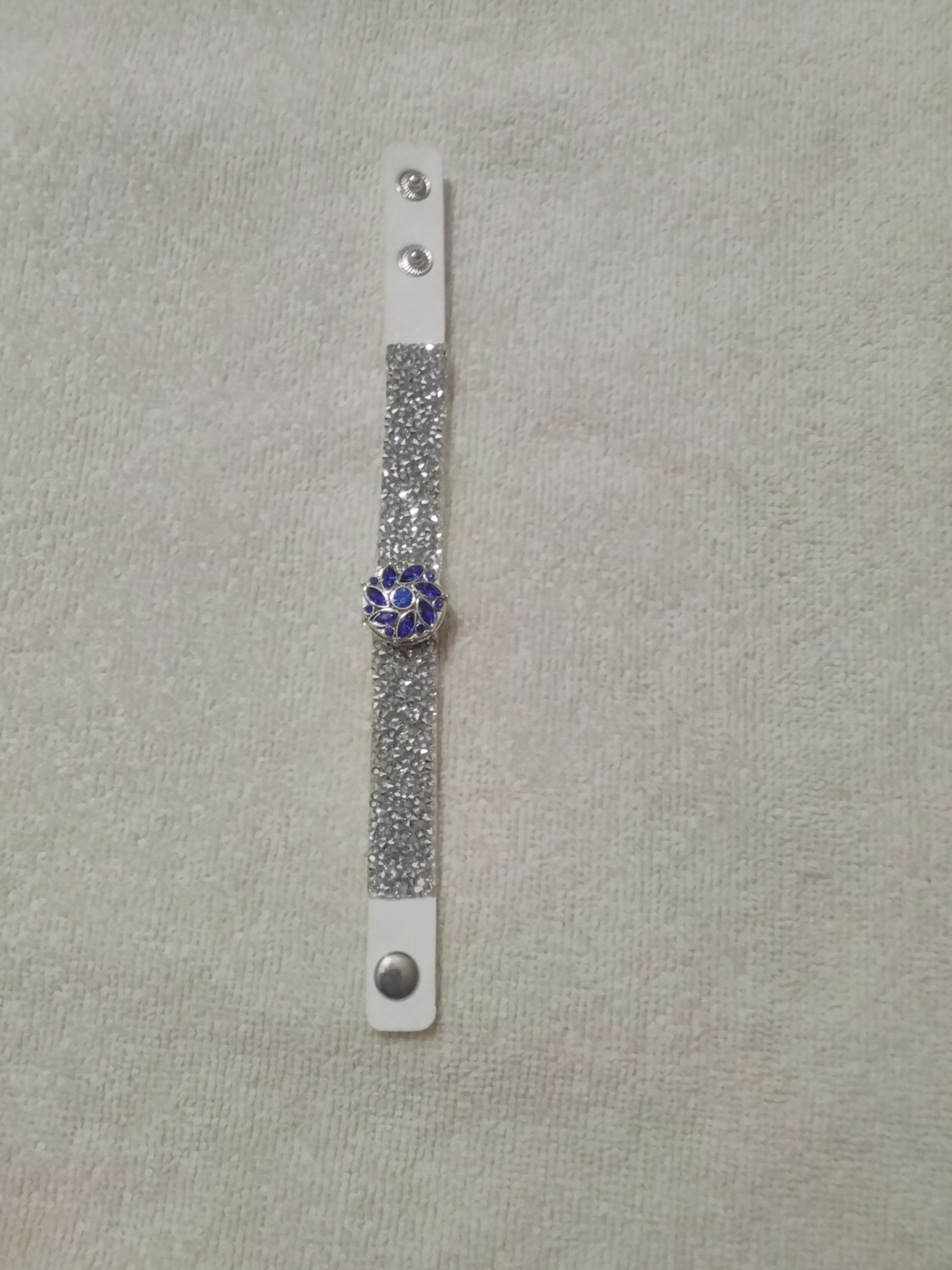 White Snap Button Bracelet
