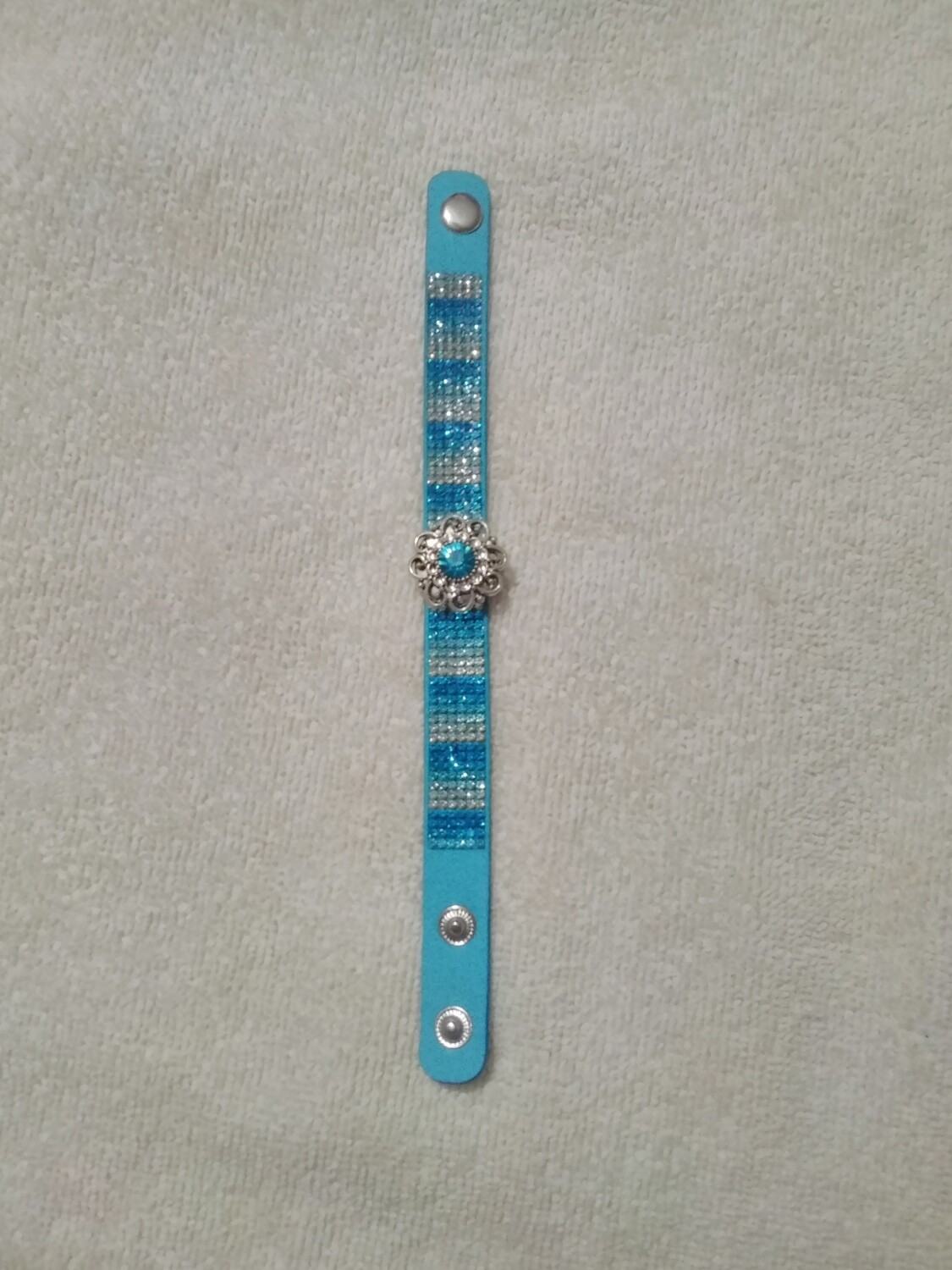 Turquoise Snap Button Bracelet