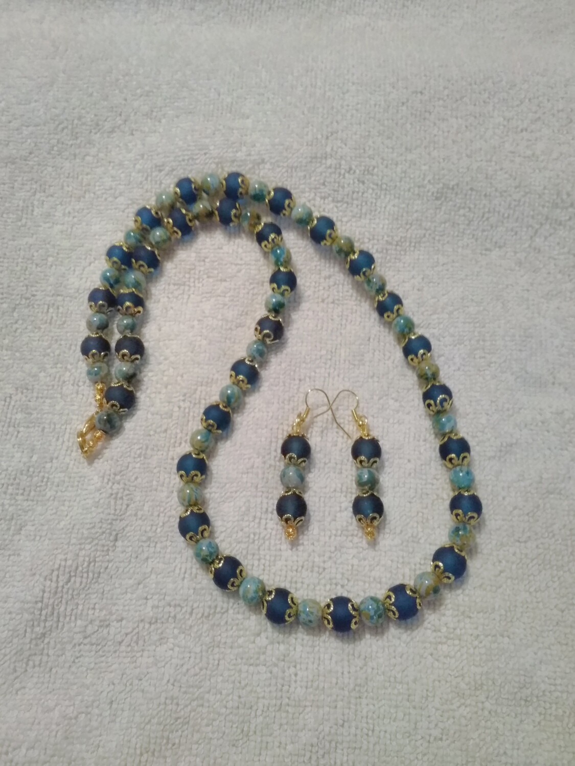 Green Beaded Jewelry Set