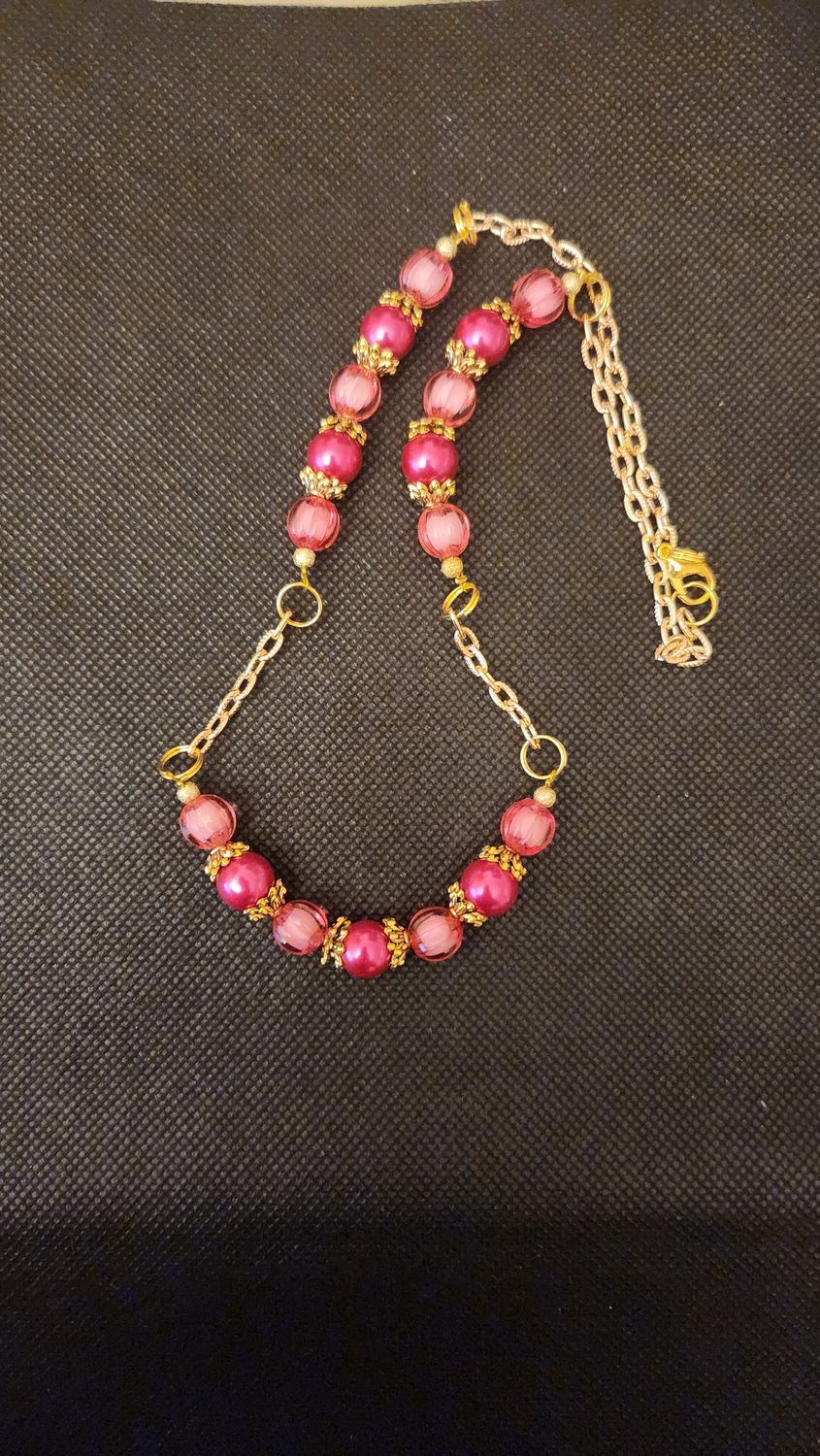 Pink Bead Necklace