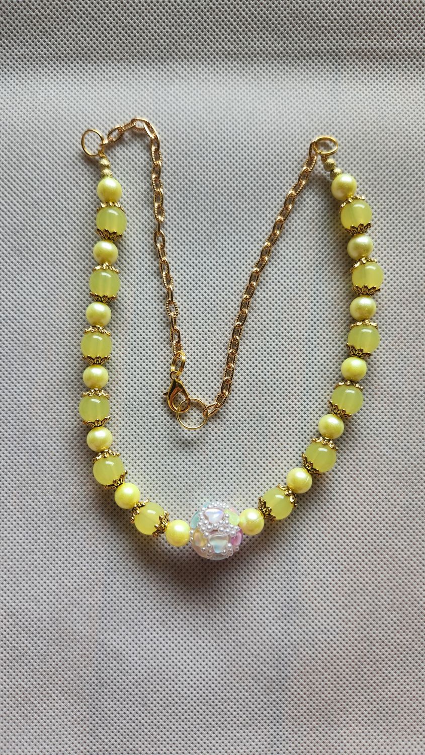 Yellow Pendant Necklace