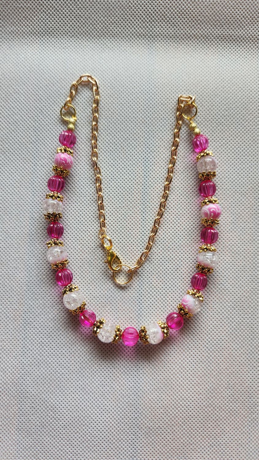 Pink Beaded Necklace