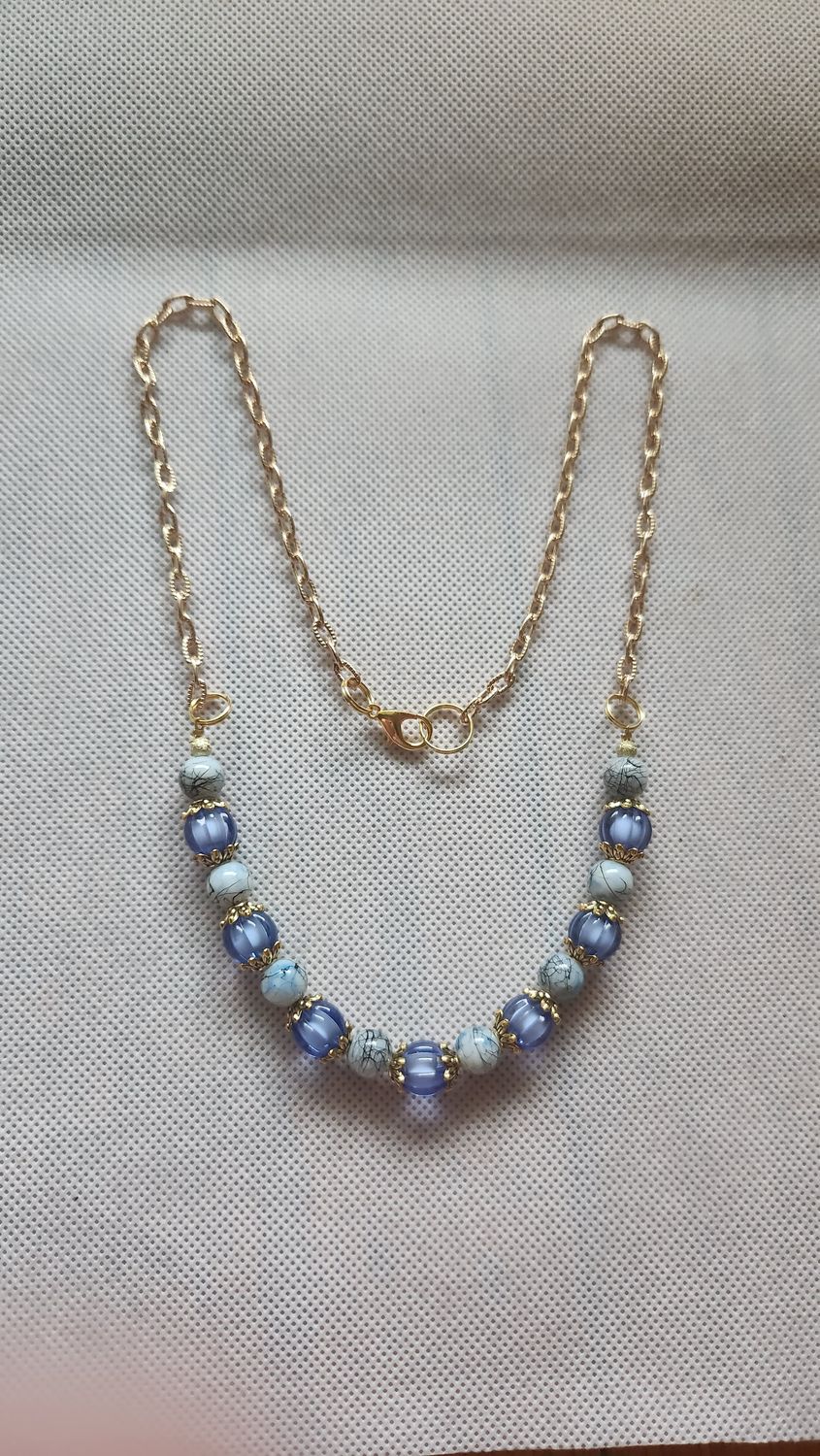 Blue Beaded Necklace