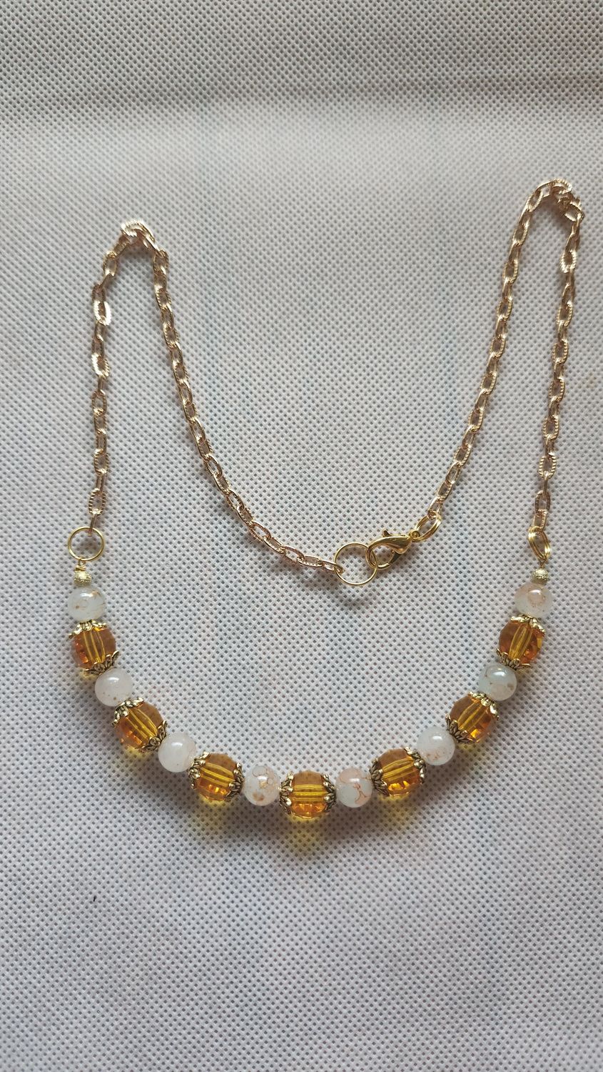Orange Beaded Necklace
