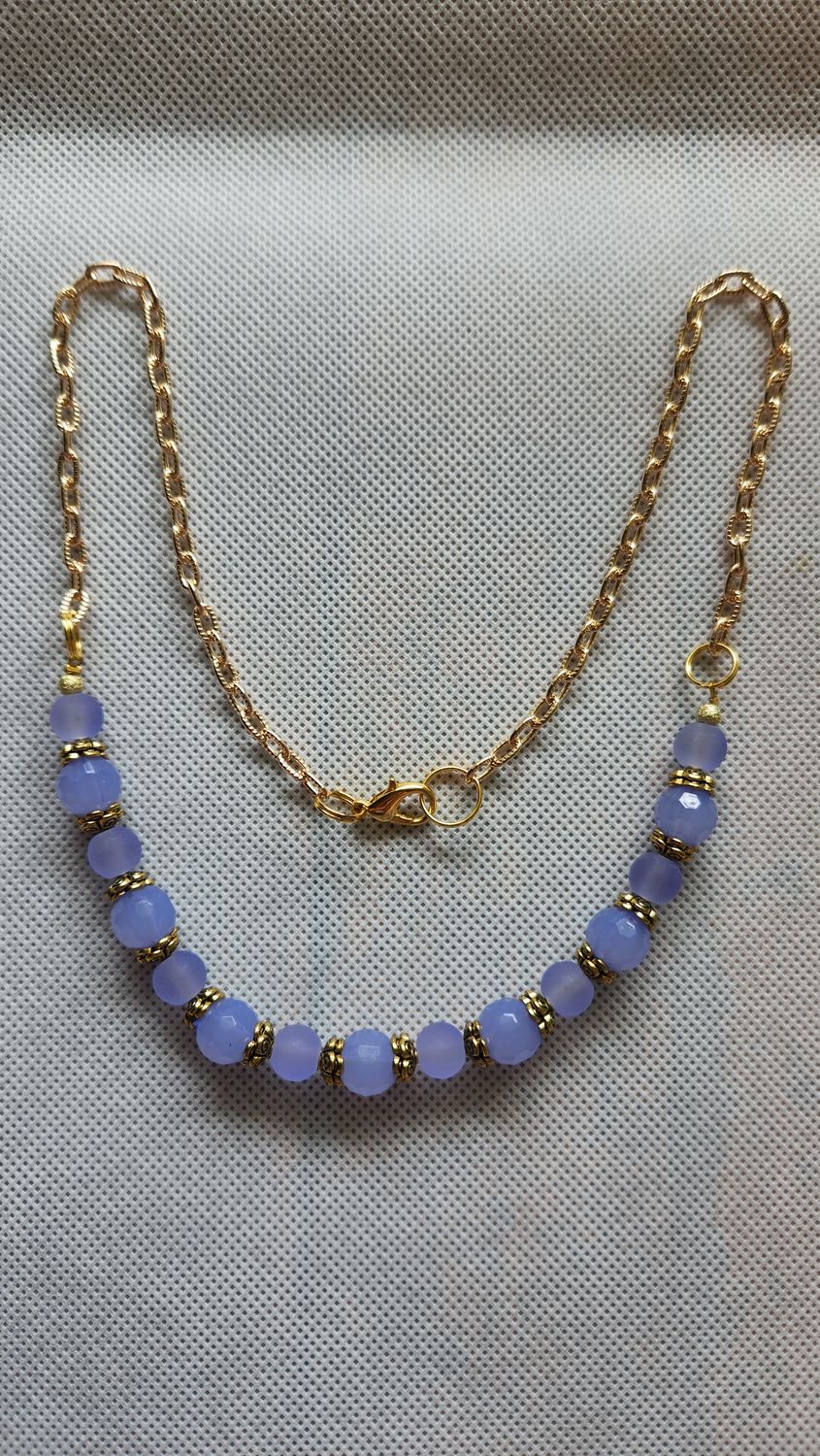 PURPLE BEADED NECKLACE
