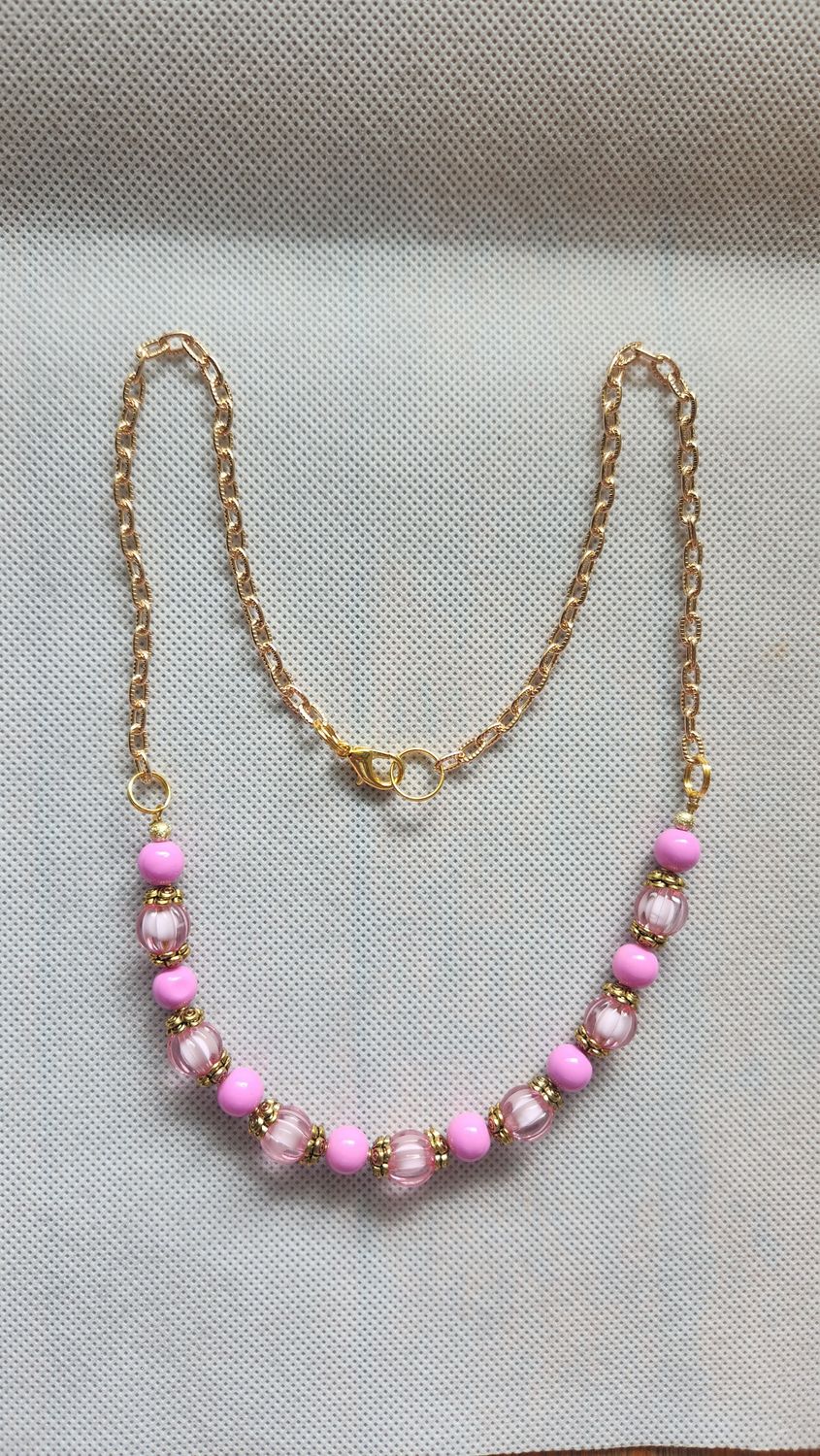 PINK BEADED NECKLACE