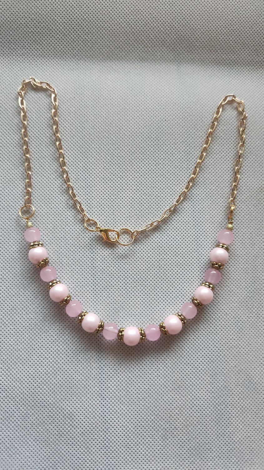 PINK BEADED NECKLACE