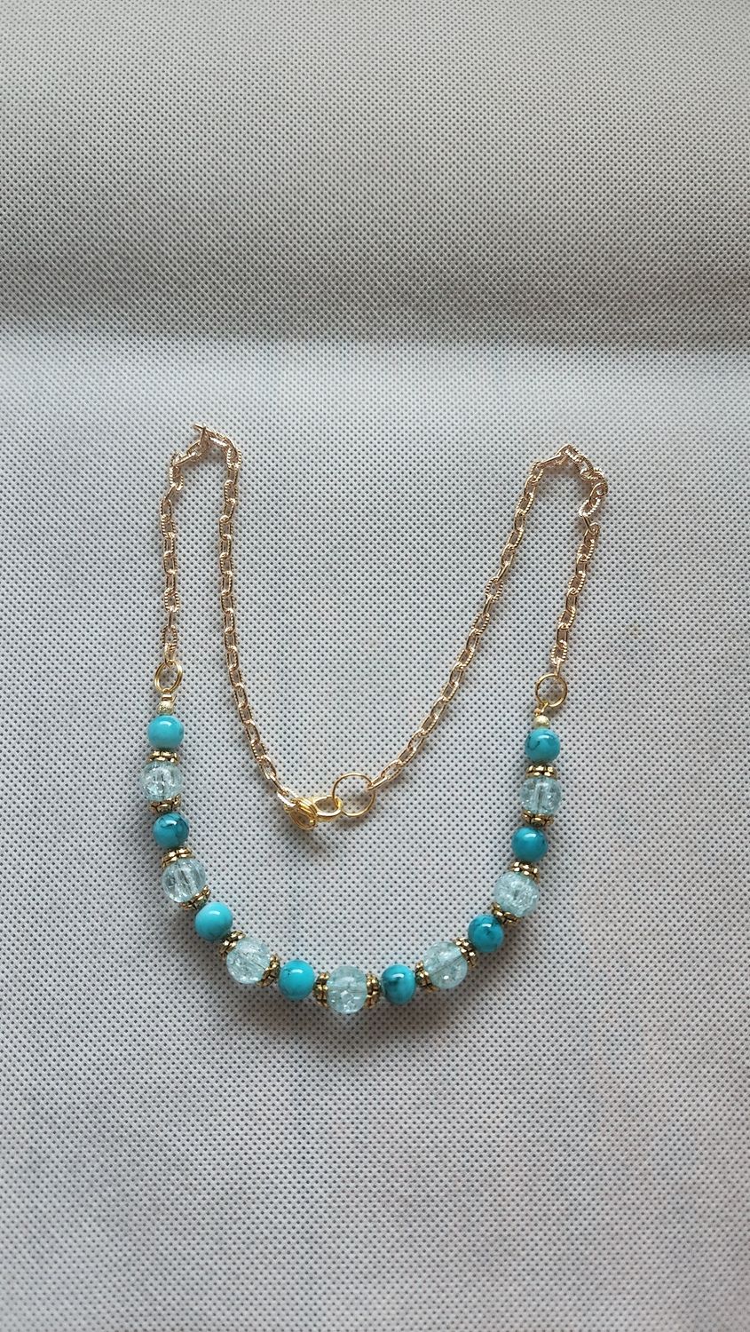 TURQUOISE BEADED NECKLACE