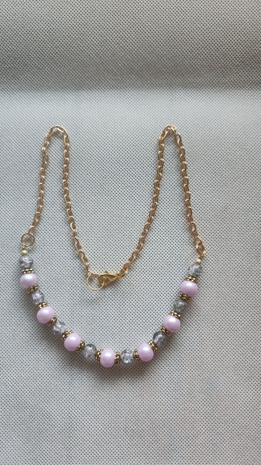 PURPLE BEADED NECKLACE
