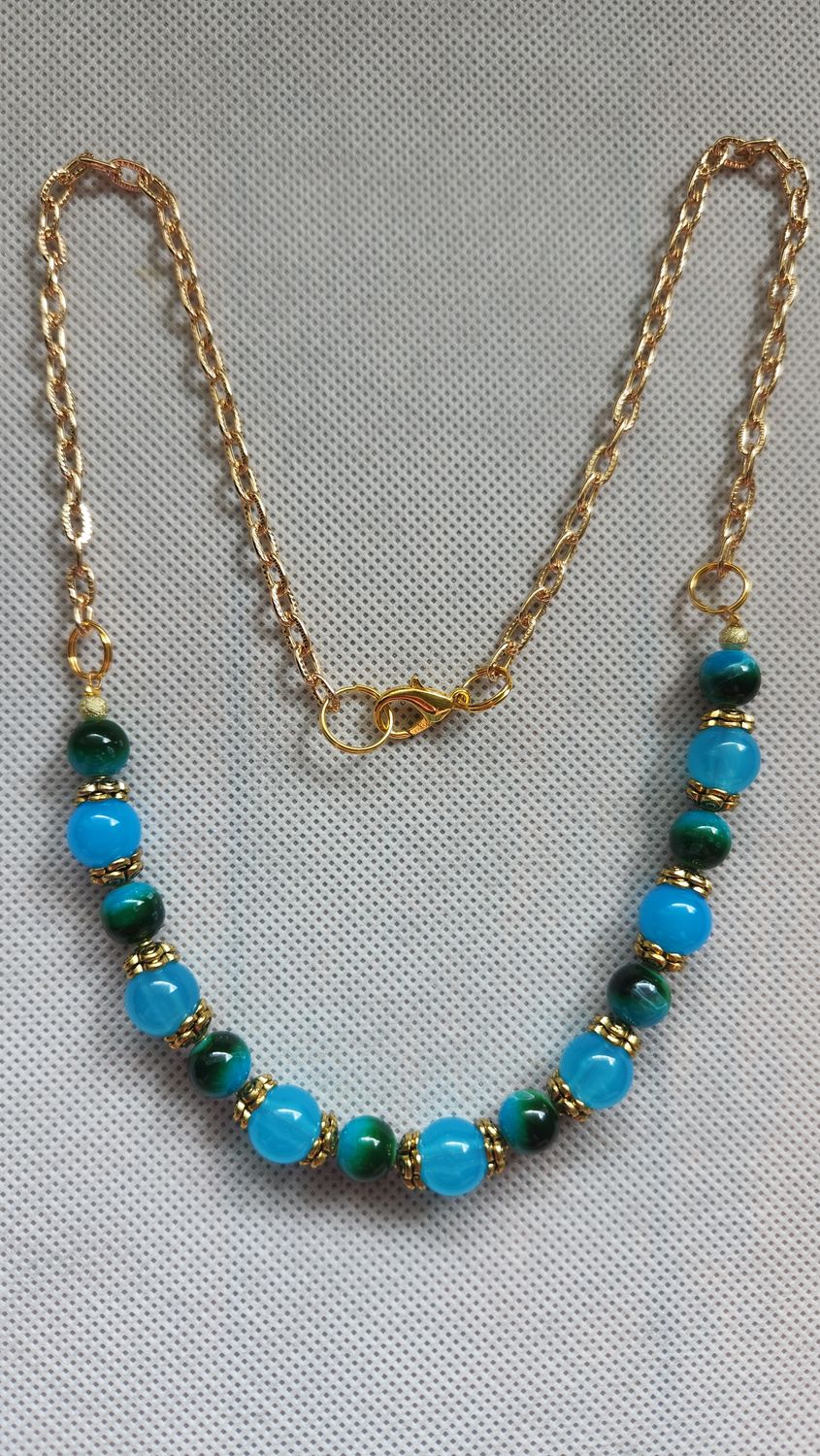 TURQUOISE BEADED NECKLACE