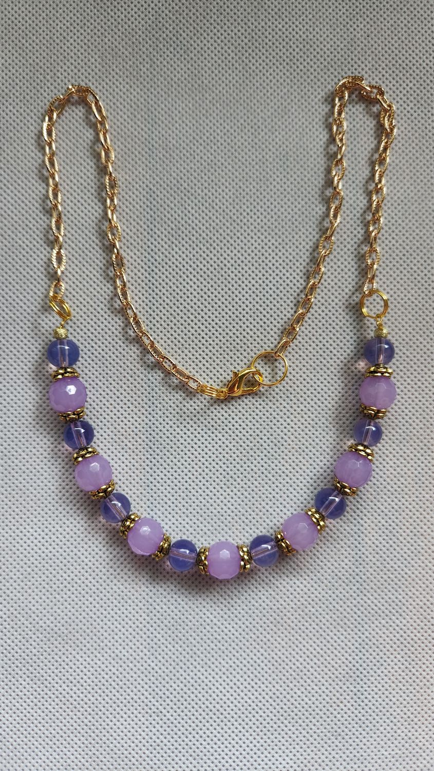 PURPLE BEADED NECKLACE