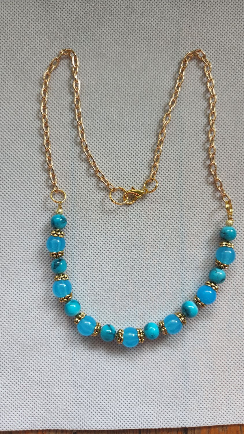 TURQUOISE BEADED NECKLACE