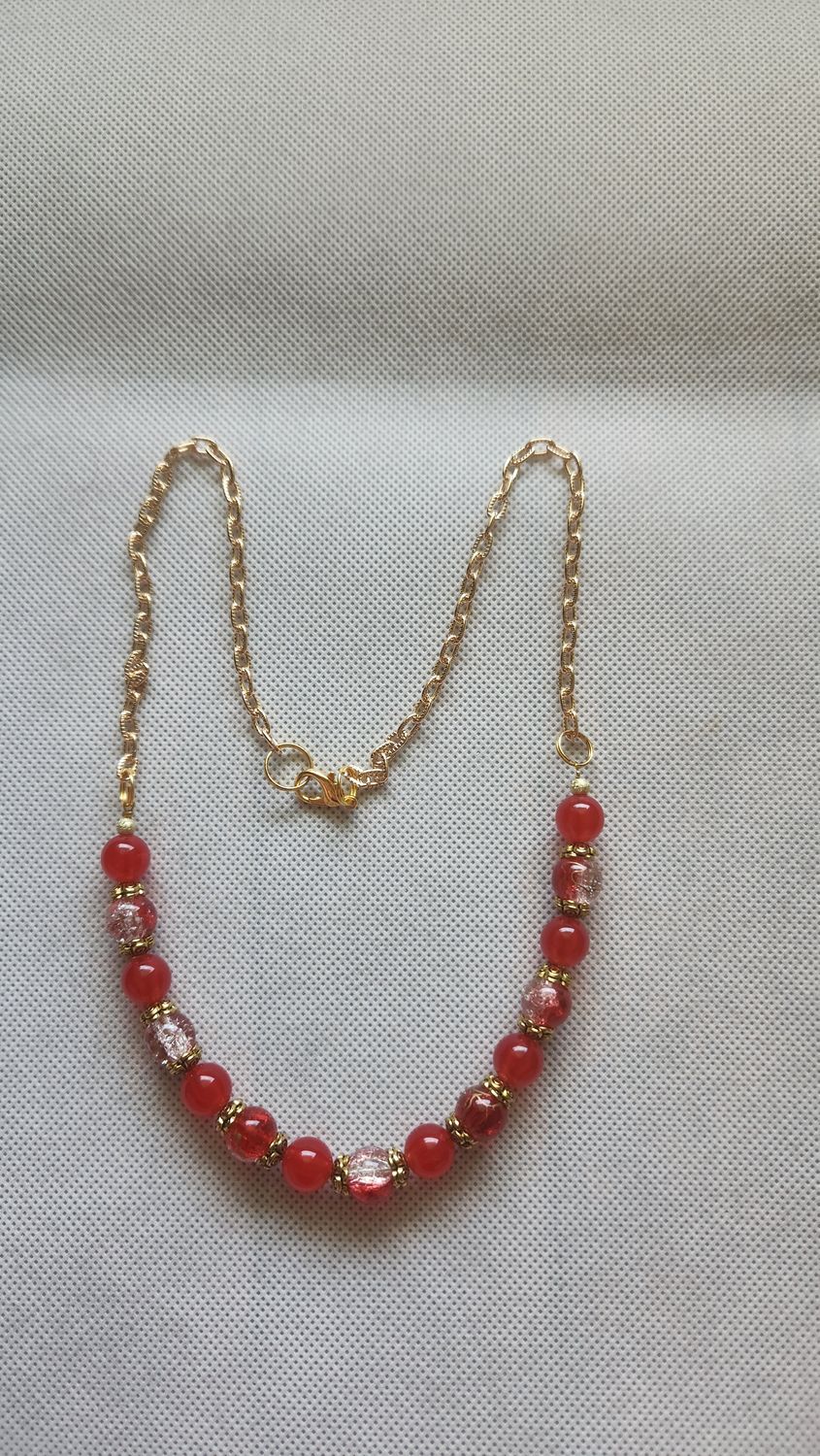 RED BEADED NECKLACE