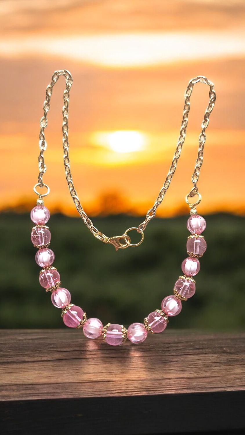 Pink Beaded Necklace