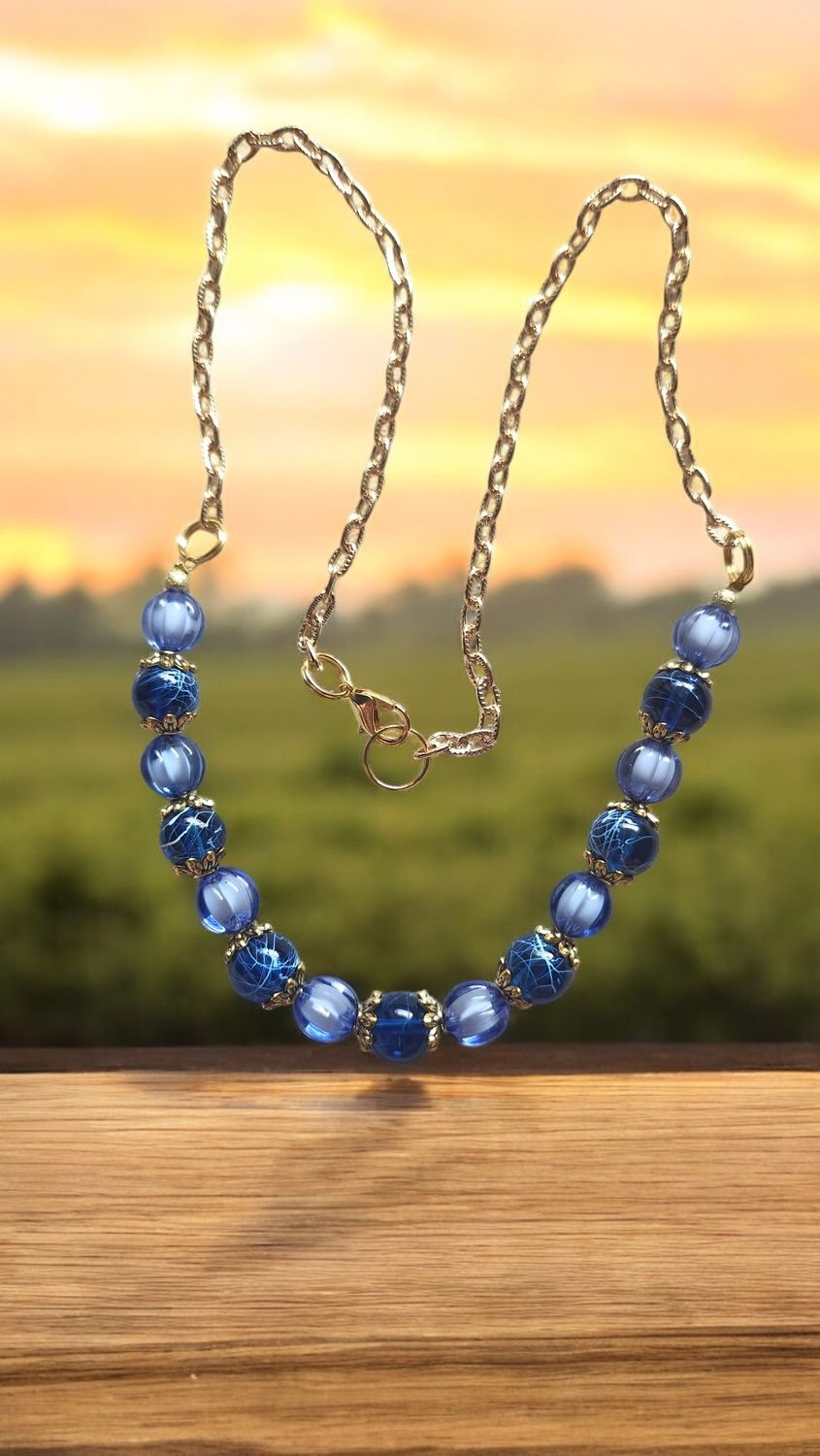 Blue Beaded Necklace