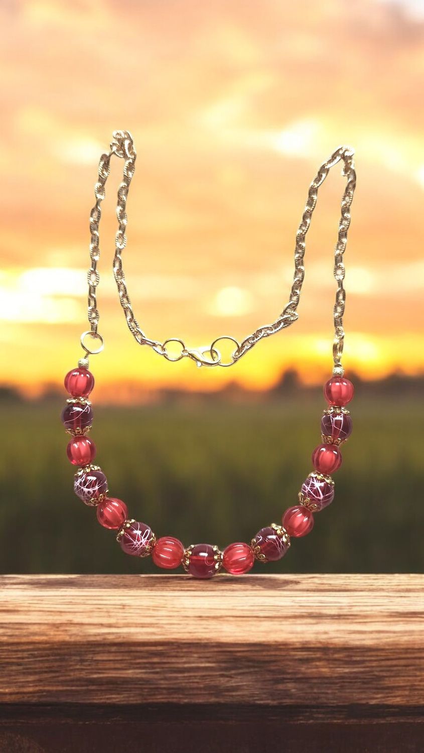 Red Beaded Necklace