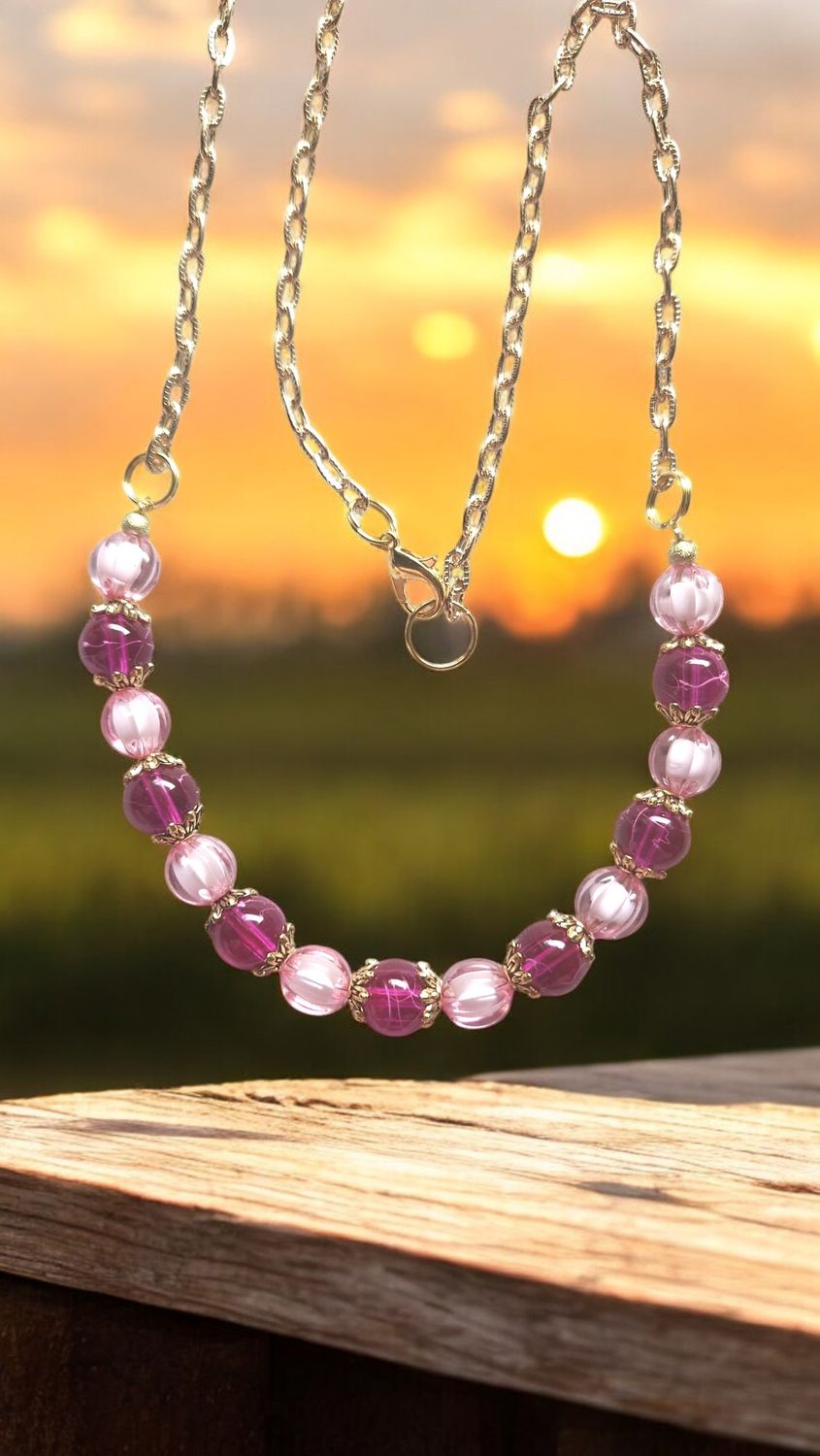 Pink Beaded Necklace