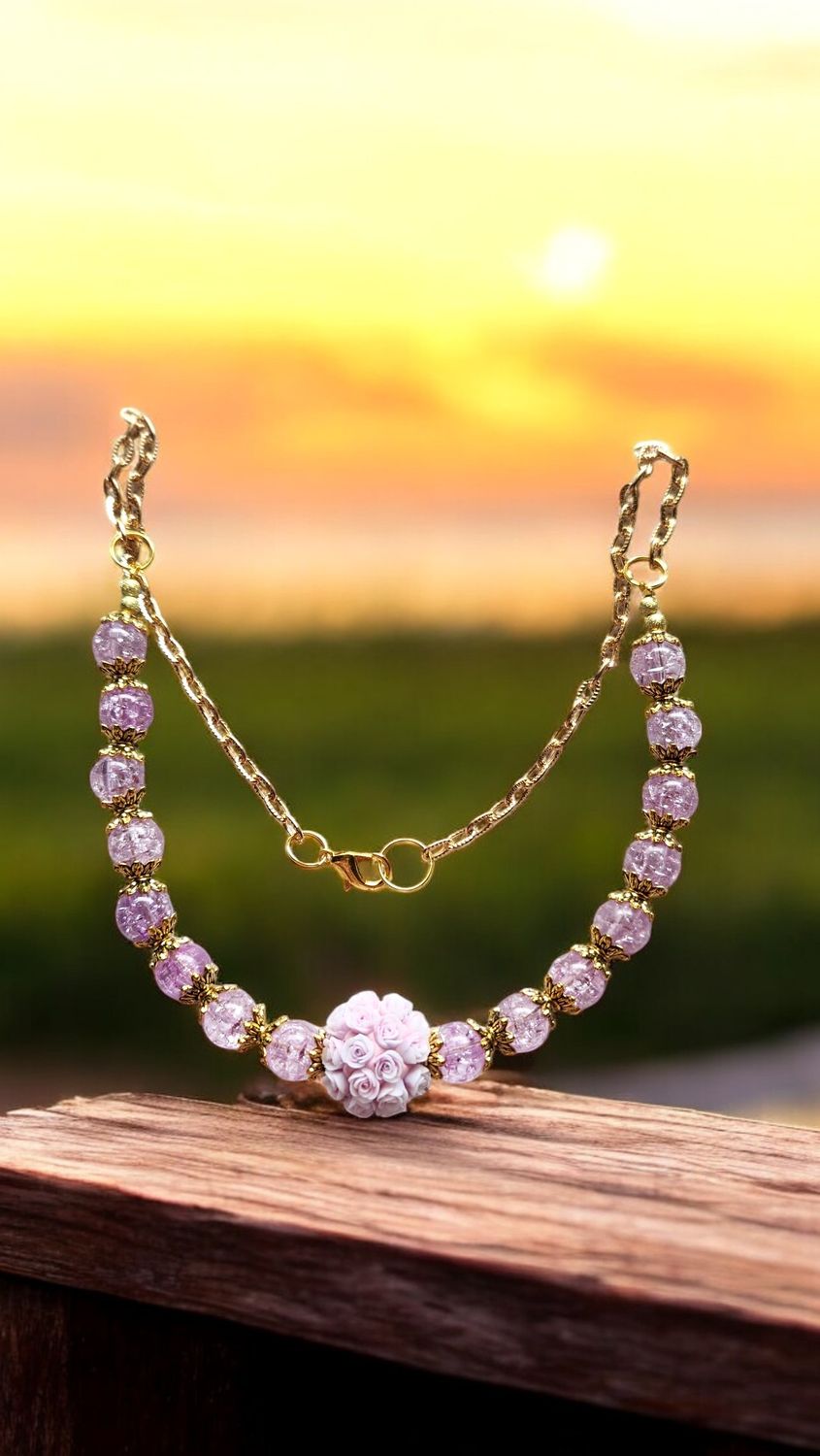 Purple Pendant Necklace