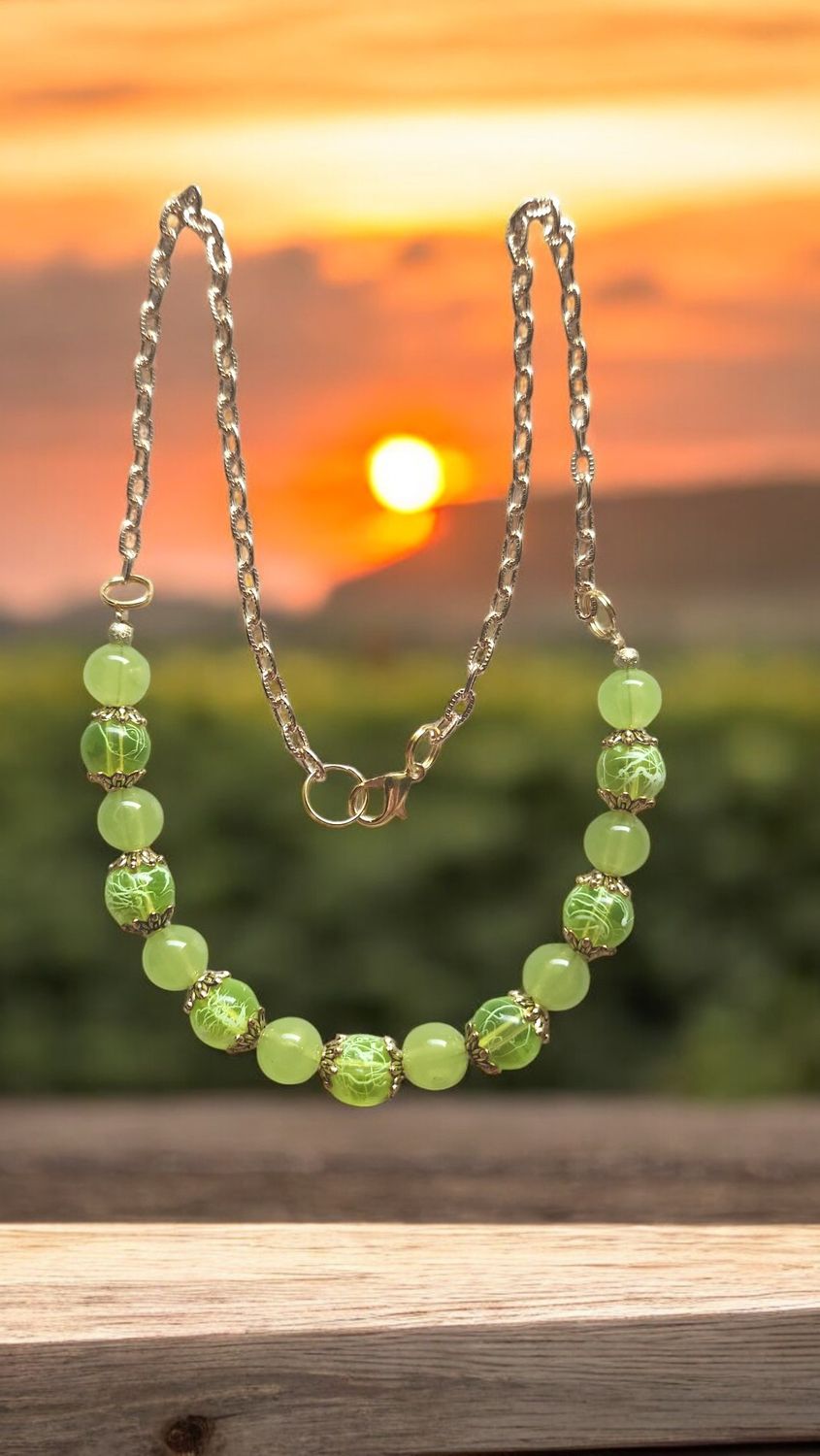 Green Beaded Necklace