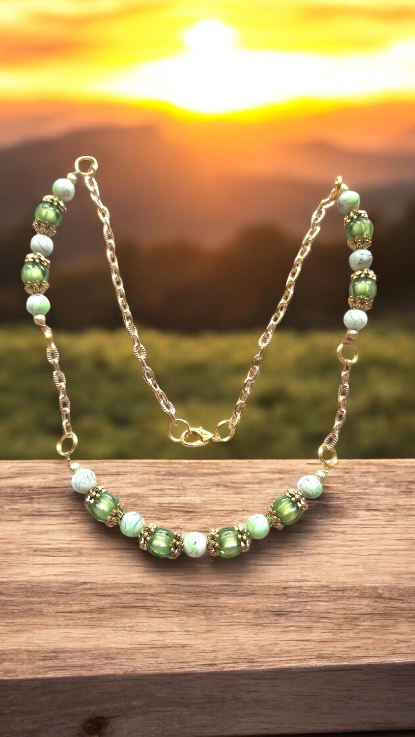 Green Beaded Necklace