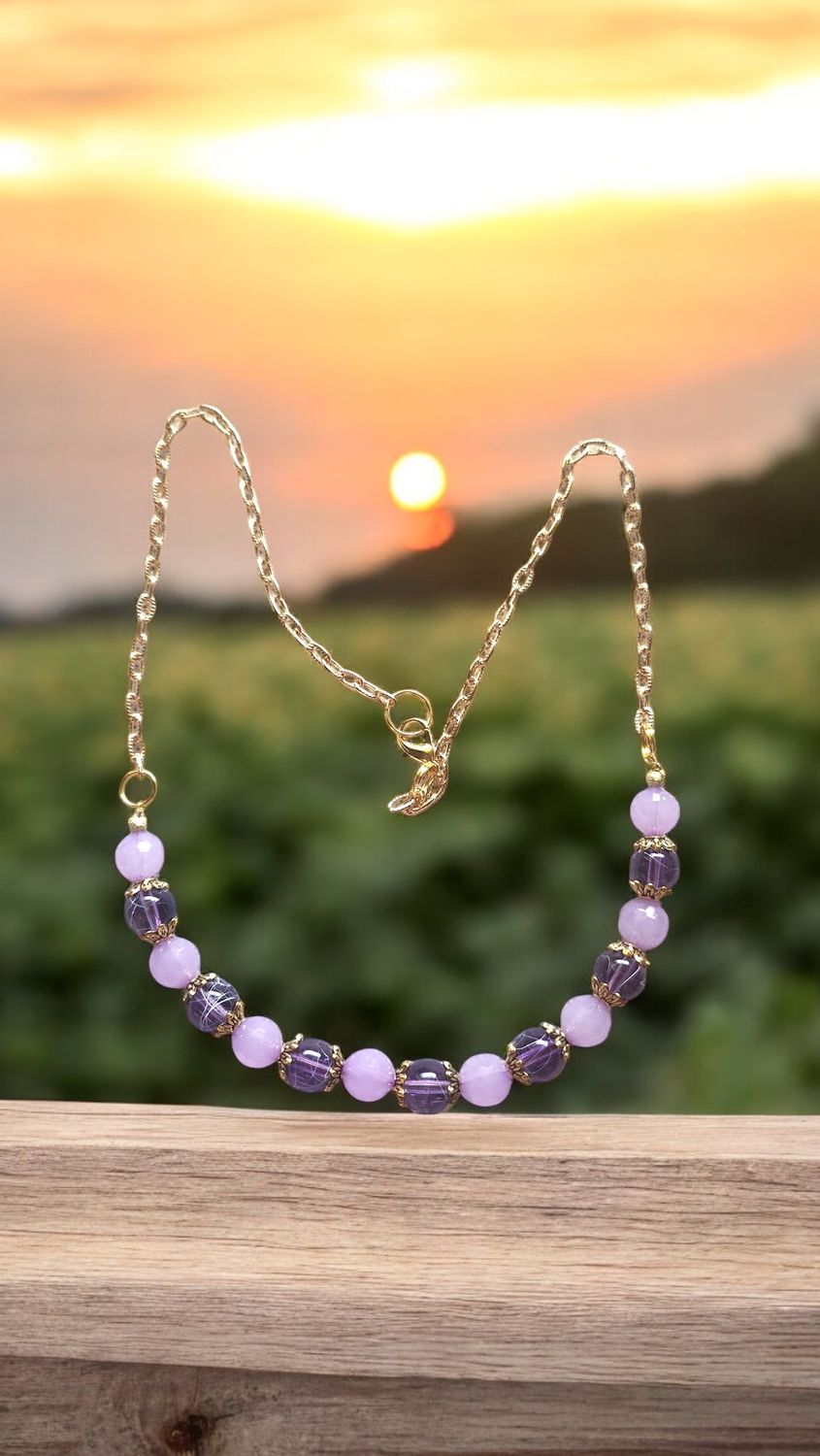 Purple Beaded Necklace