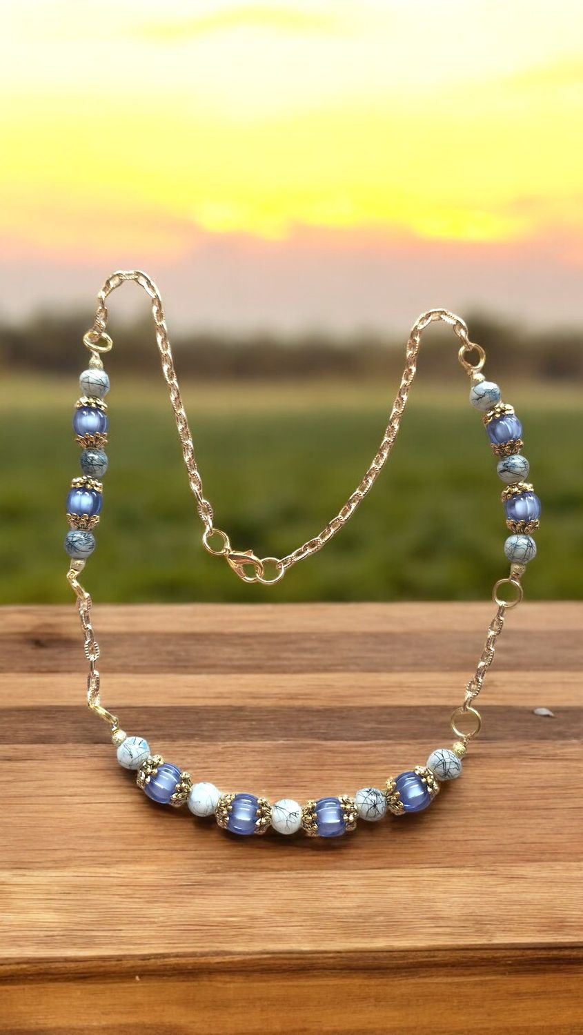 Blue Beaded Necklace