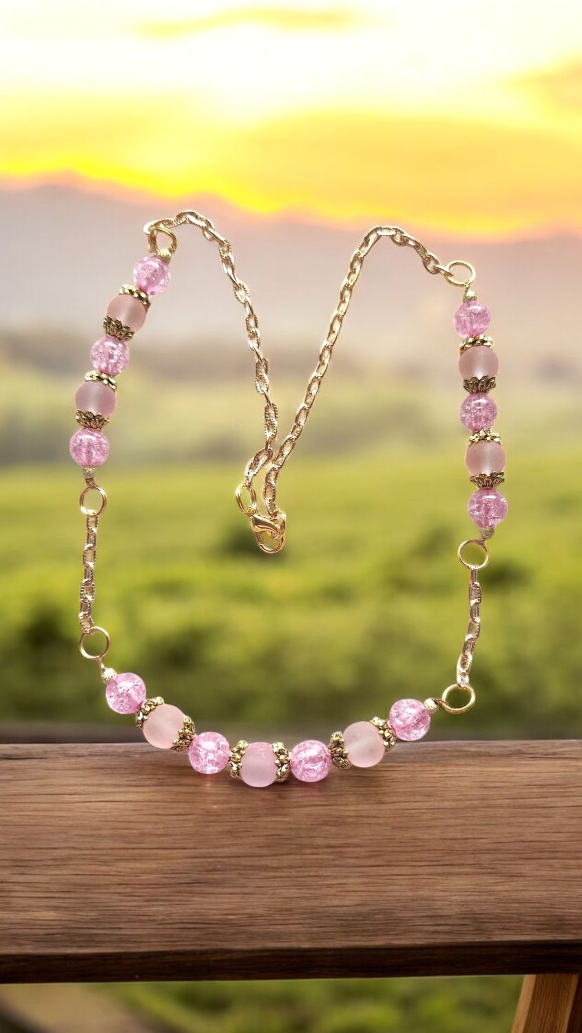 Pink Beaded Necklace