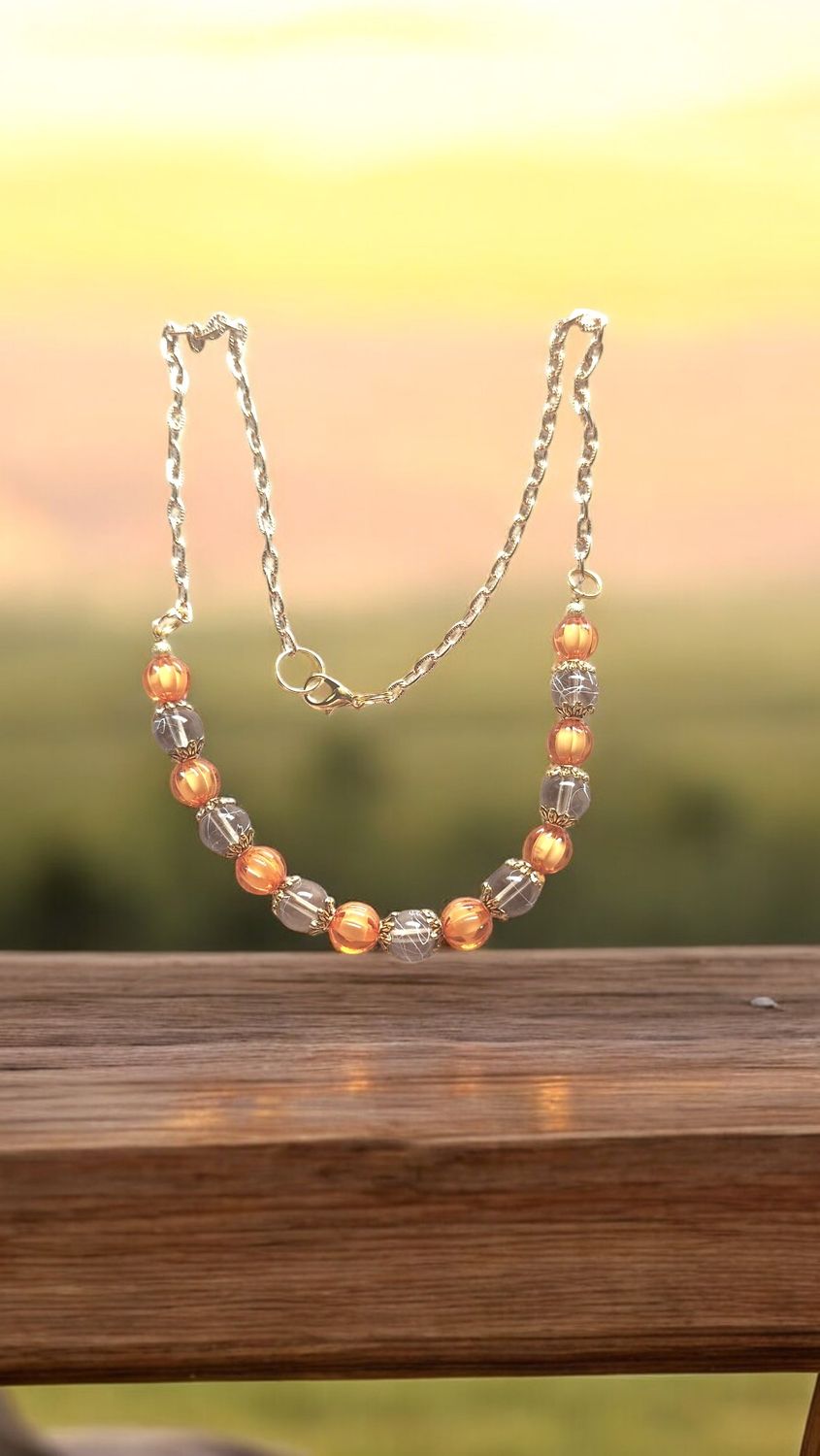 Orange Beaded Necklace