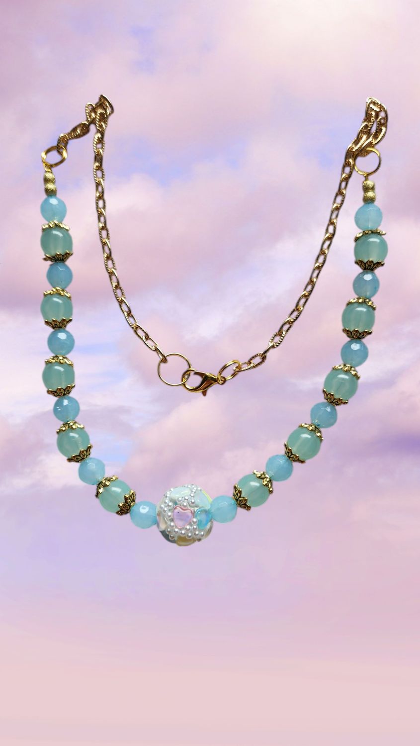Aqua Pendant Necklace