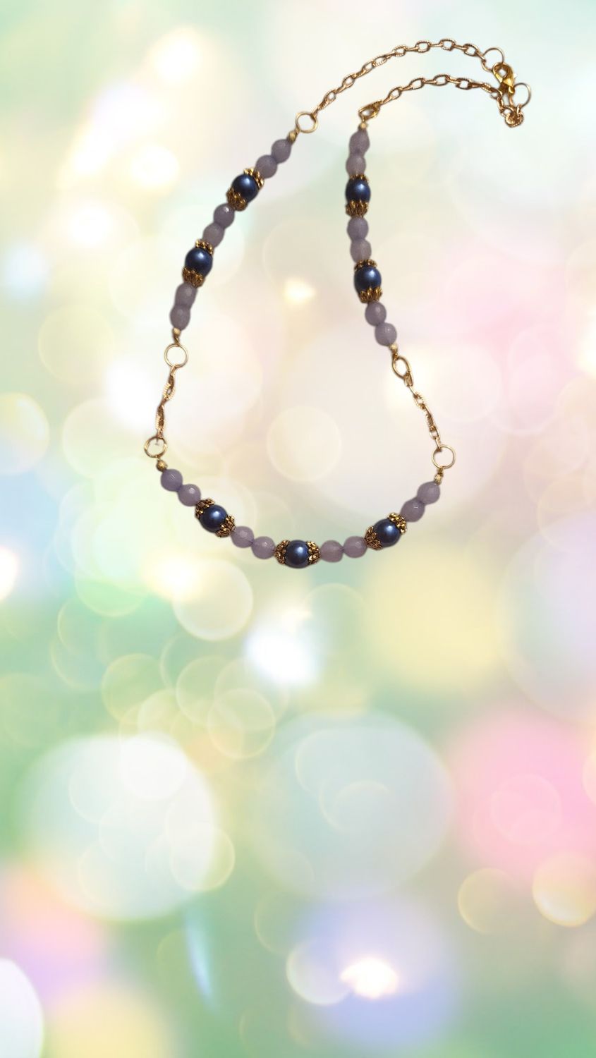 Blue Beaded Necklace