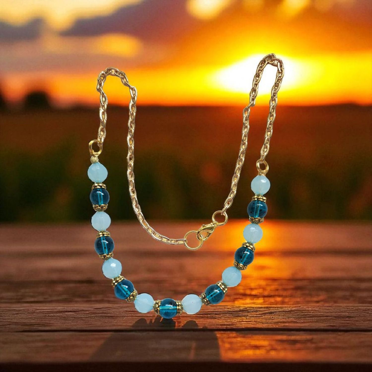 TURQUOISE BEADED NECKLACE