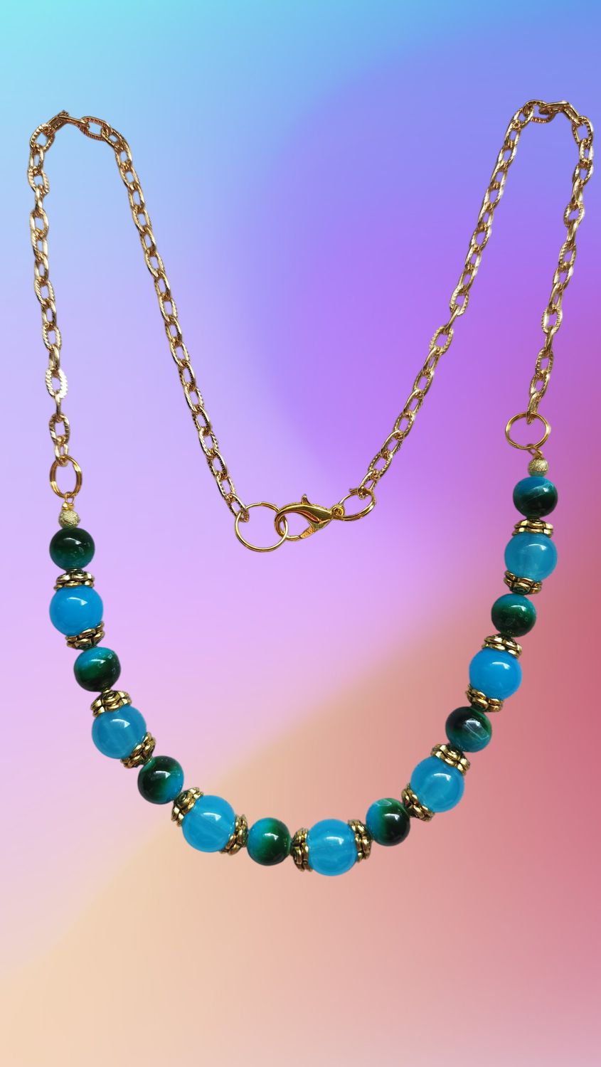 TURQUOISE BEADED NECKLACE