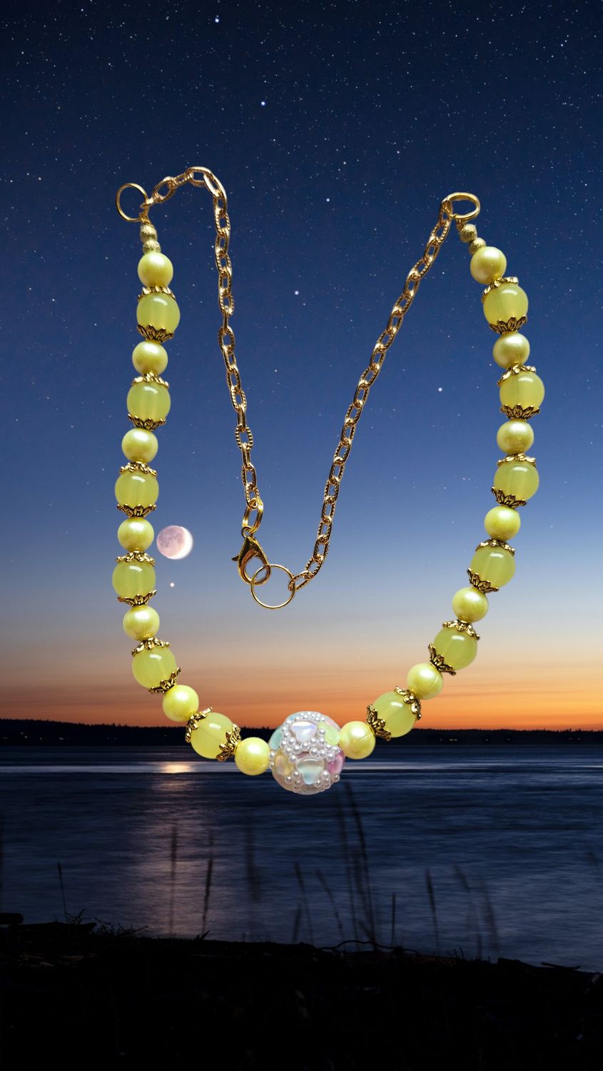 Yellow Pendant Necklace