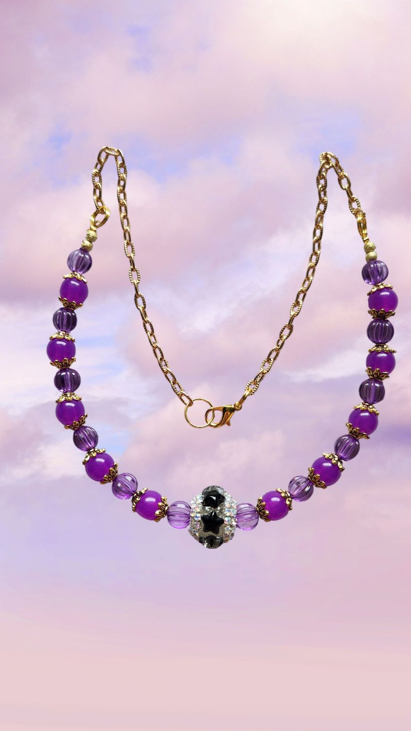 Purple Pendant Necklace