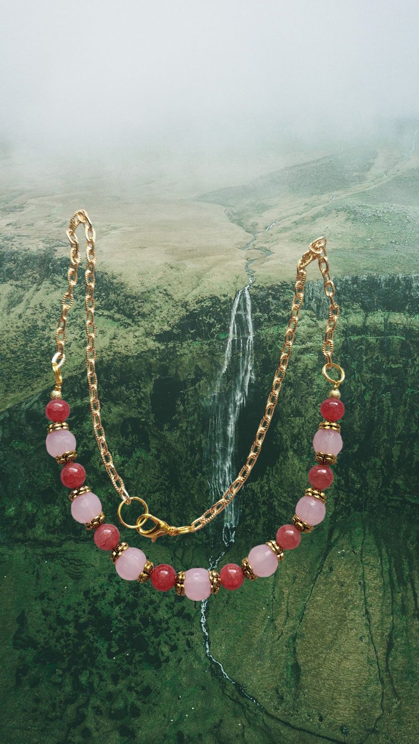 PINK BEADED NECKLACE