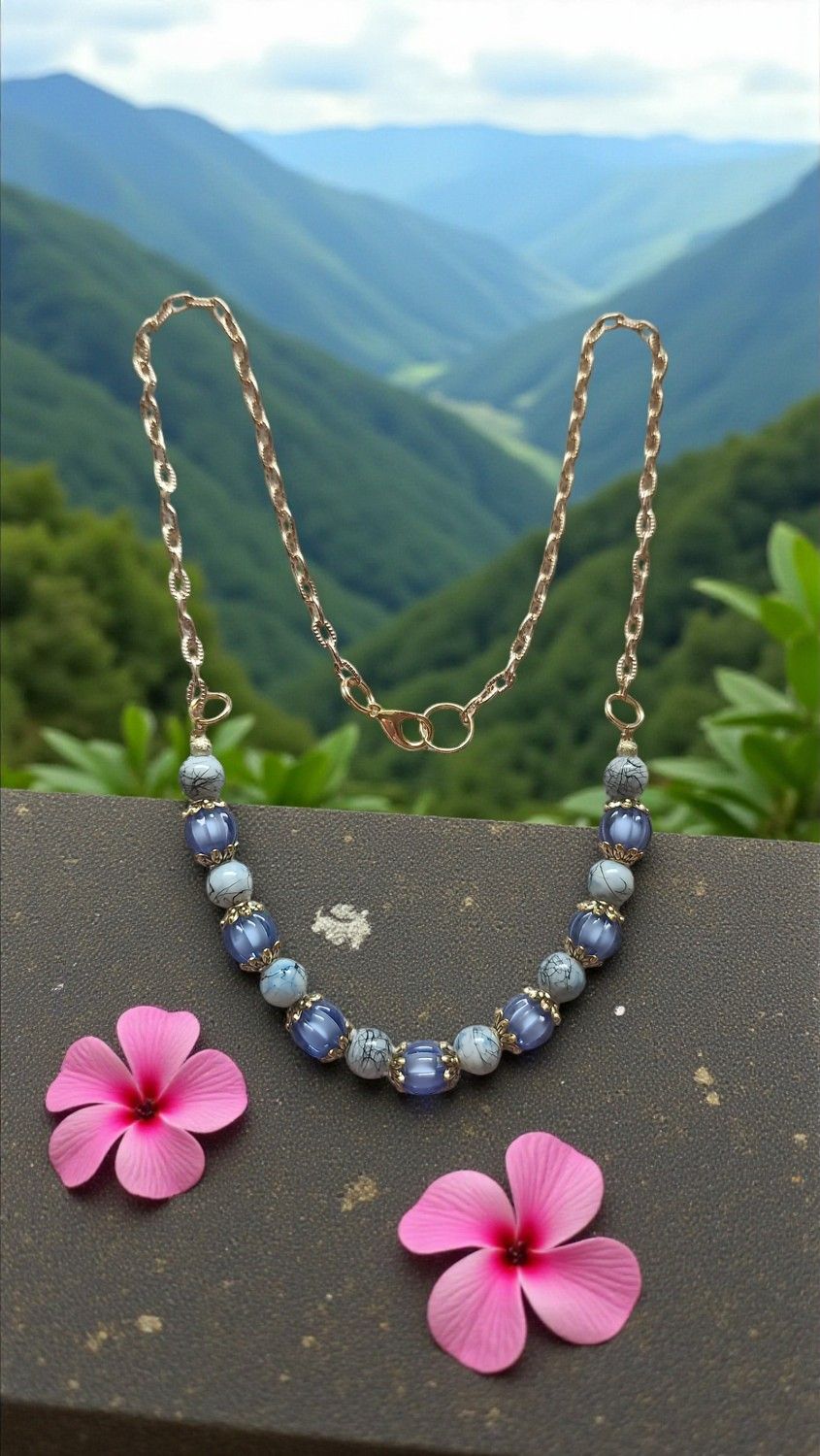Blue Beaded Necklace