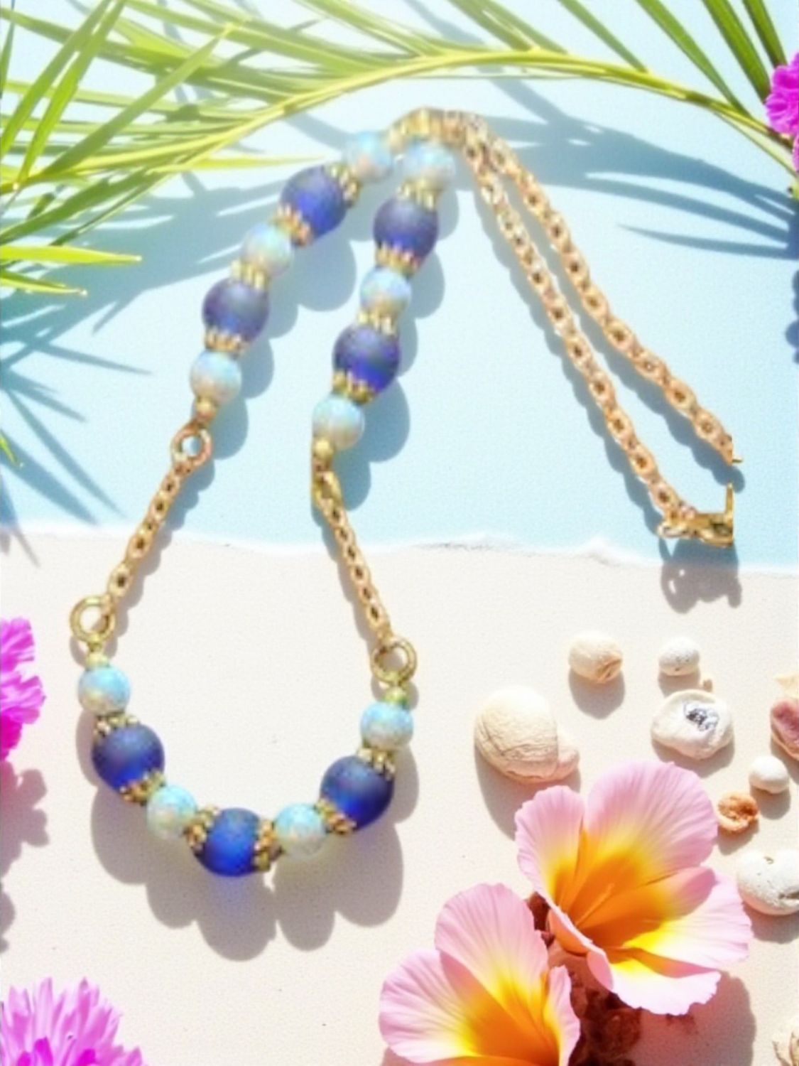 Blue &amp; Turquoise Bead Necklace